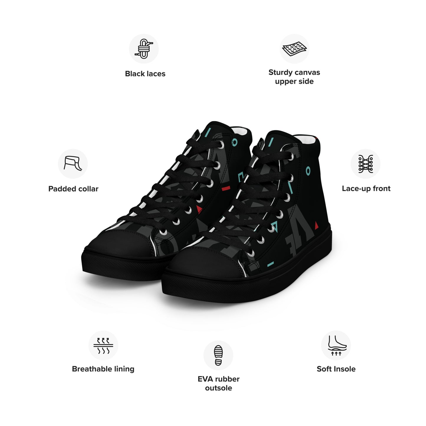 AFRICA IS THE FUTURE Men’s High Top Canvas Shoes