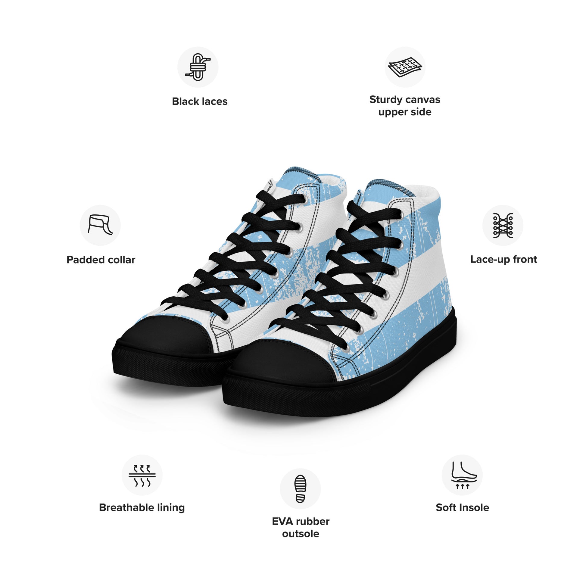 VICTORIOUS Men’s High Top Canvas Shoes - SOULSKY
