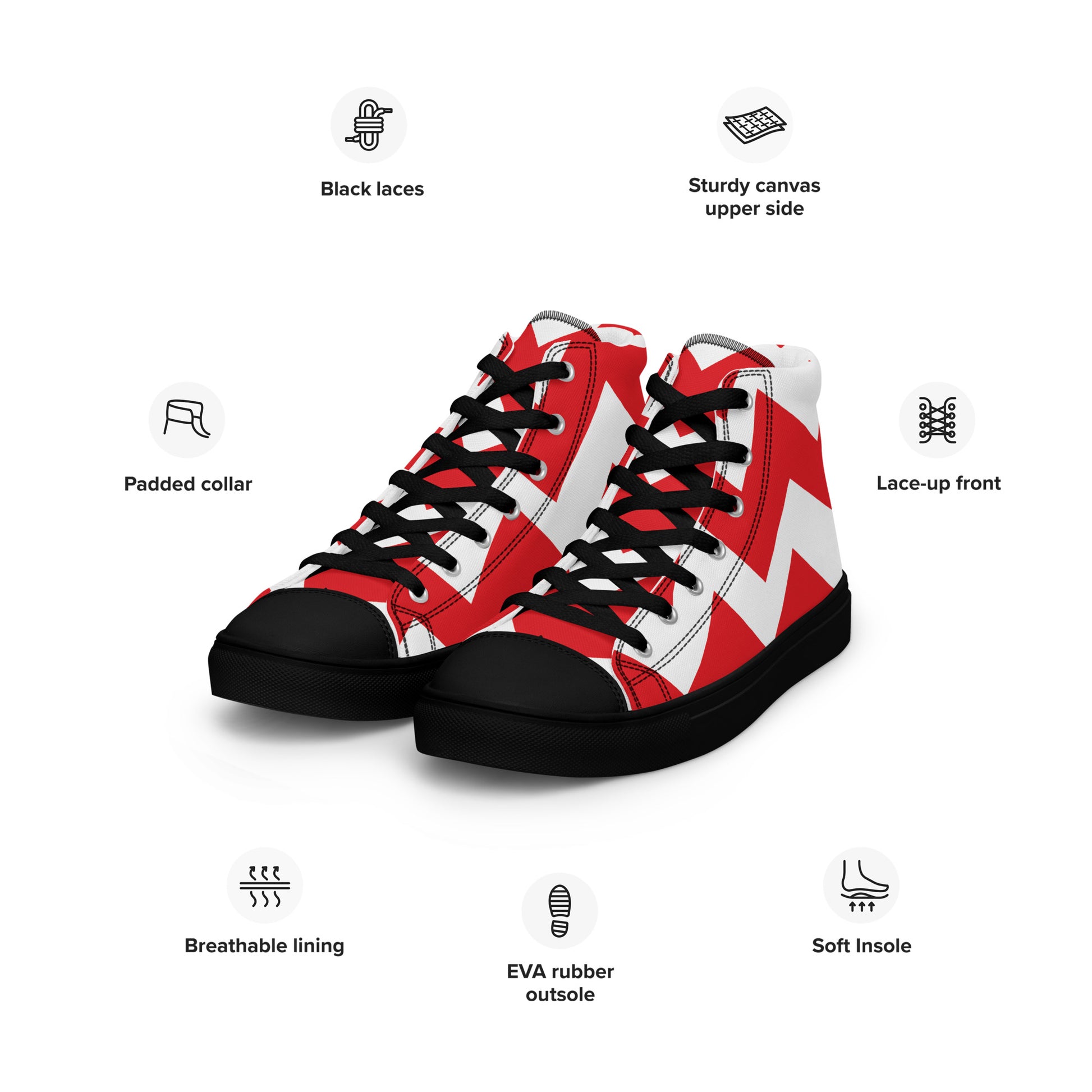 BE PATIENT Men’s High Top Canvas Shoes - SOULSKY