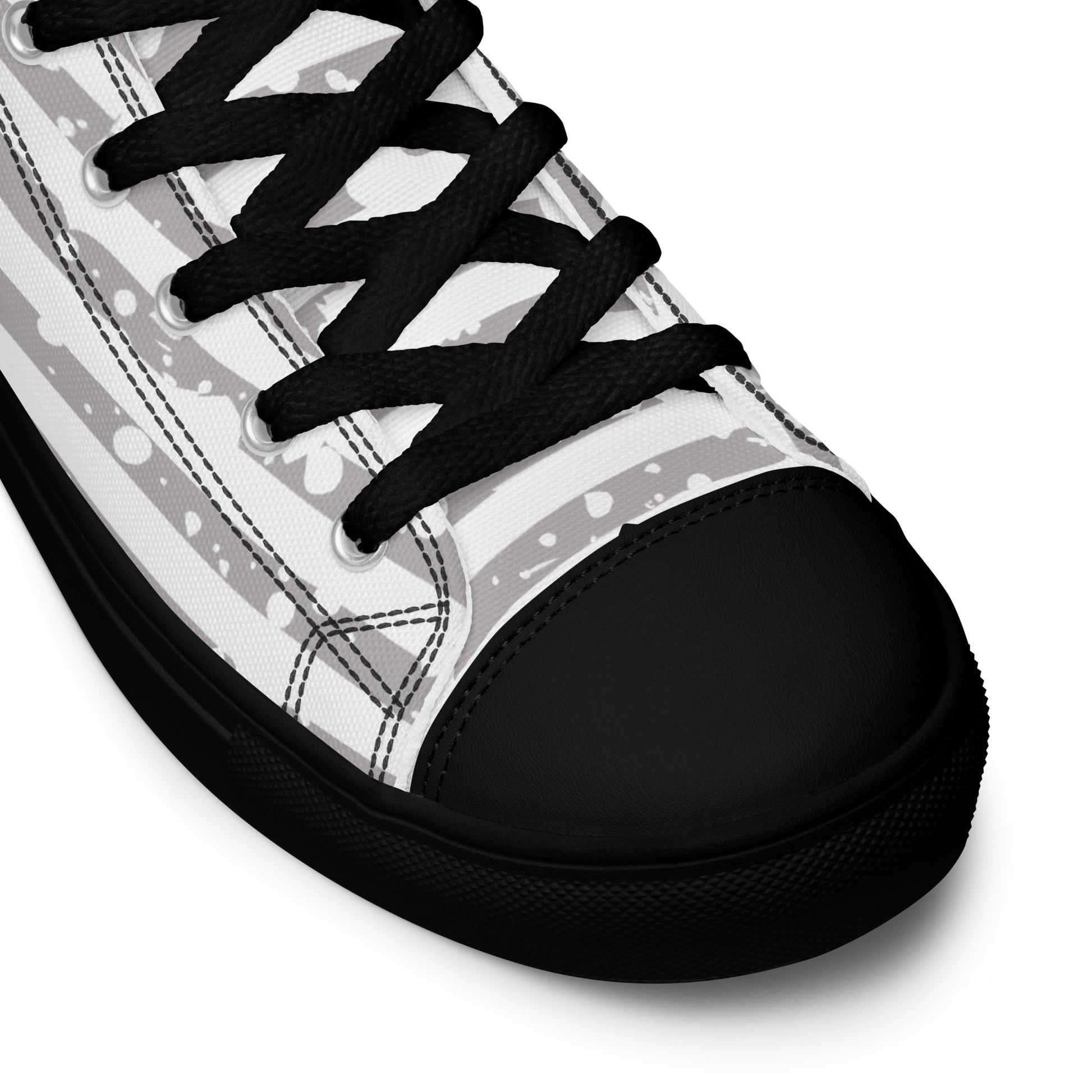 SHINE BRIGHT Men’s High Top Canvas Shoes (Gray) - SOULSKY