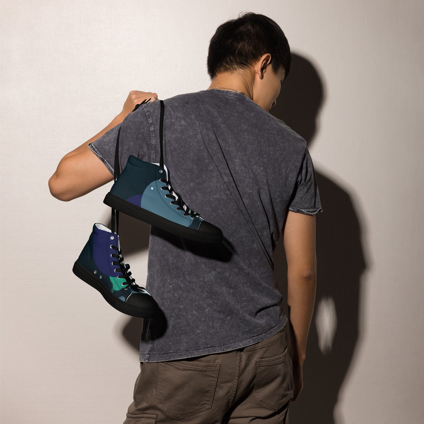 ARTIST Men’s High Top Canvas Shoes (Blue Tones)