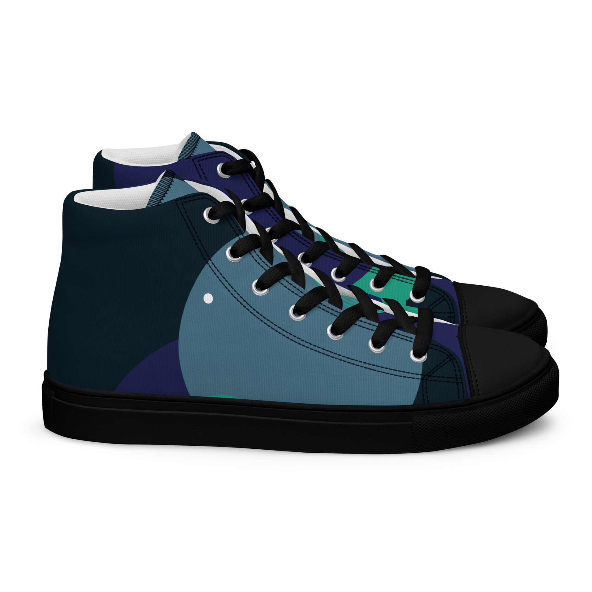 ARTIST Men’s High Top Canvas Shoes (Blue Tones) - SOULSKY