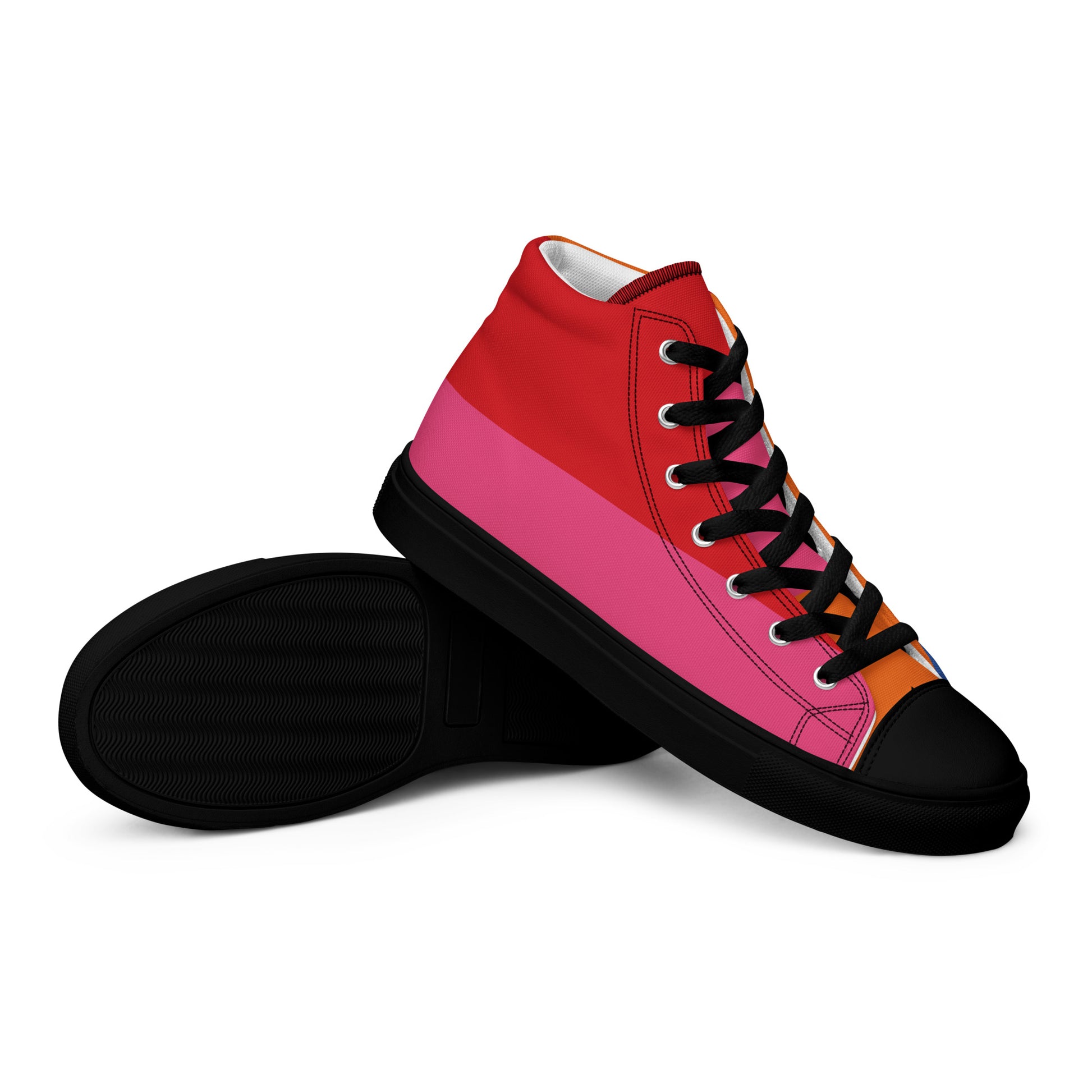 COLORFUL Men’s High Top Canvas Shoes (80's Flow) - SOULSKY