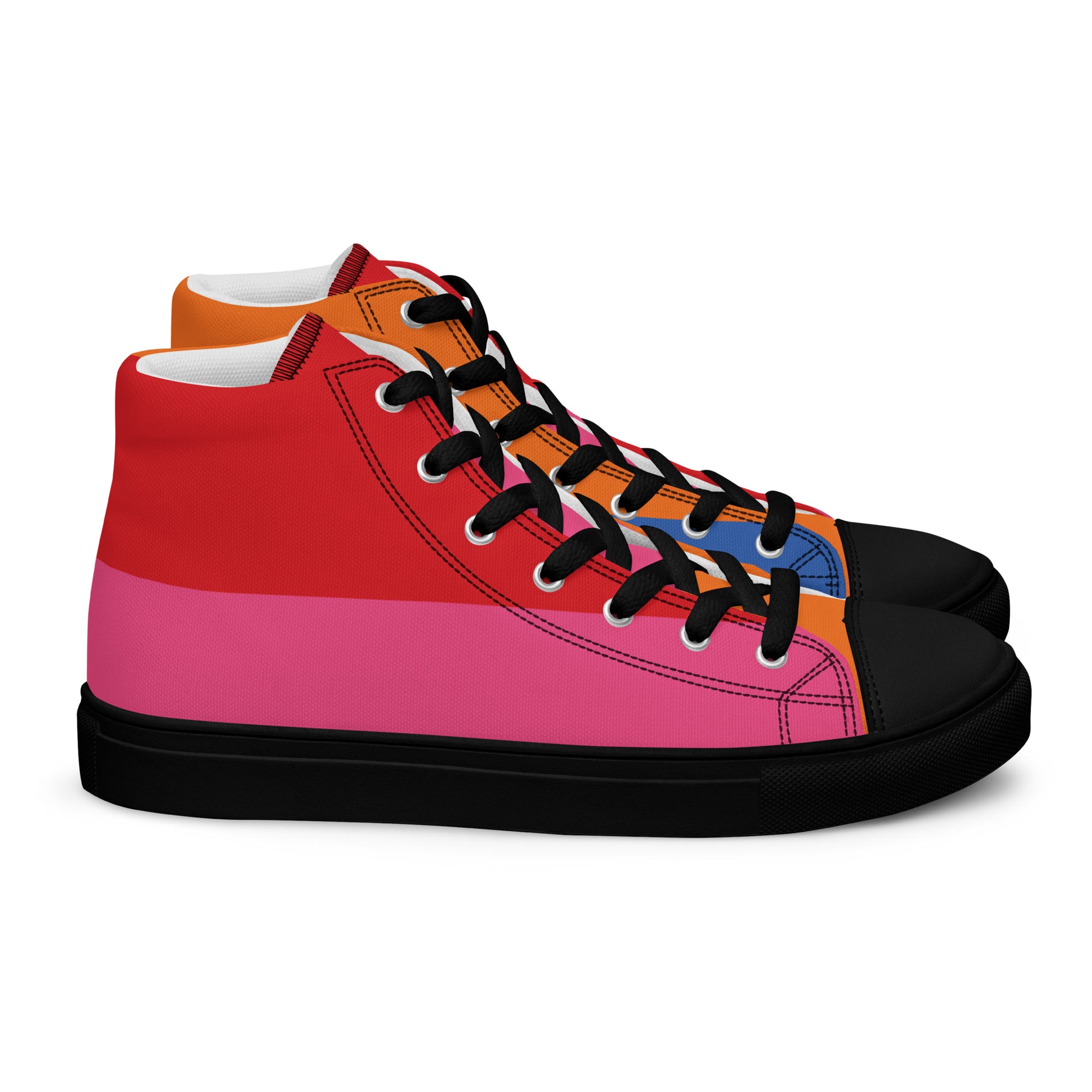 COLORFUL Men’s High Top Canvas Shoes (80's Flow) - SOULSKY