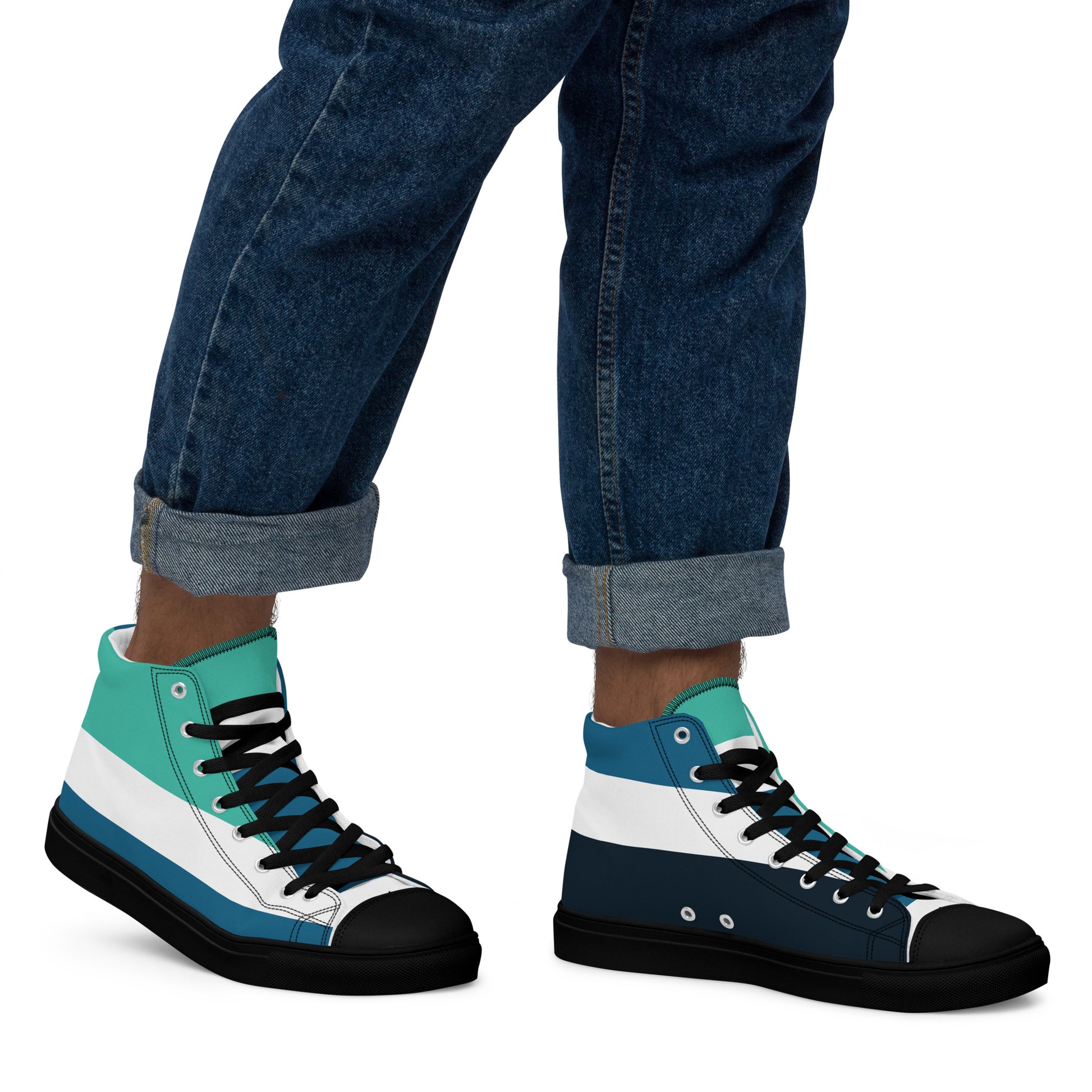 OCEAN DEPTHS Men’s High Top Canvas Shoes - SOULSKY