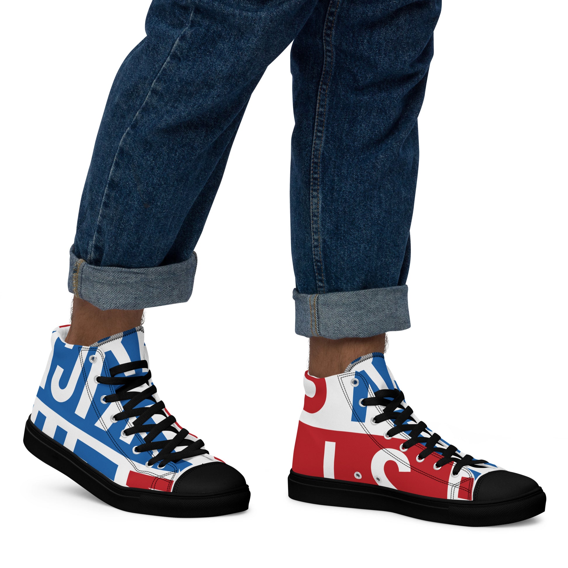 AFRICA ON THE RISE Men’s High Top Canvas Shoes - SOULSKY