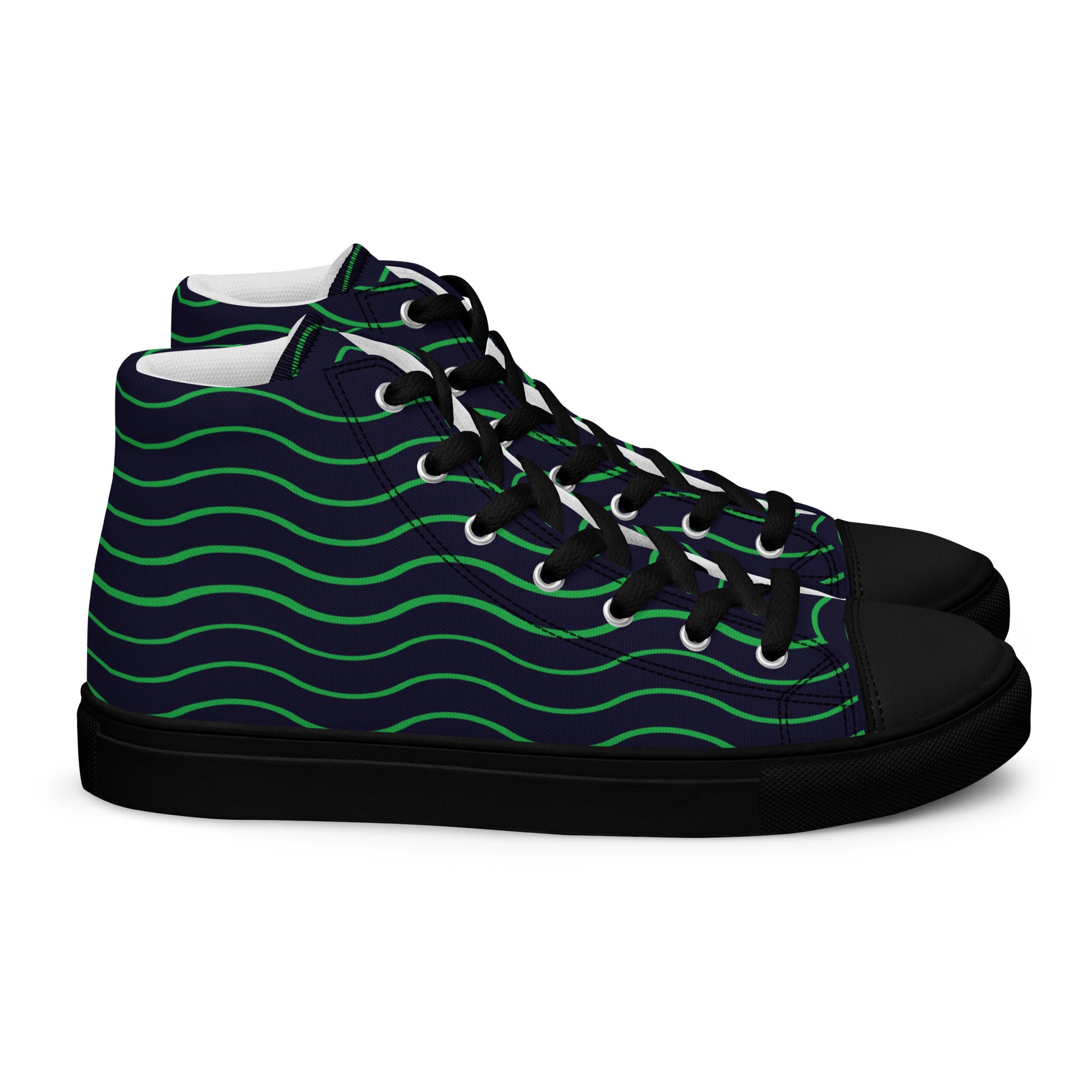 BE LIKE WATER Men’s High Top Canvas Shoes - SOULSKY