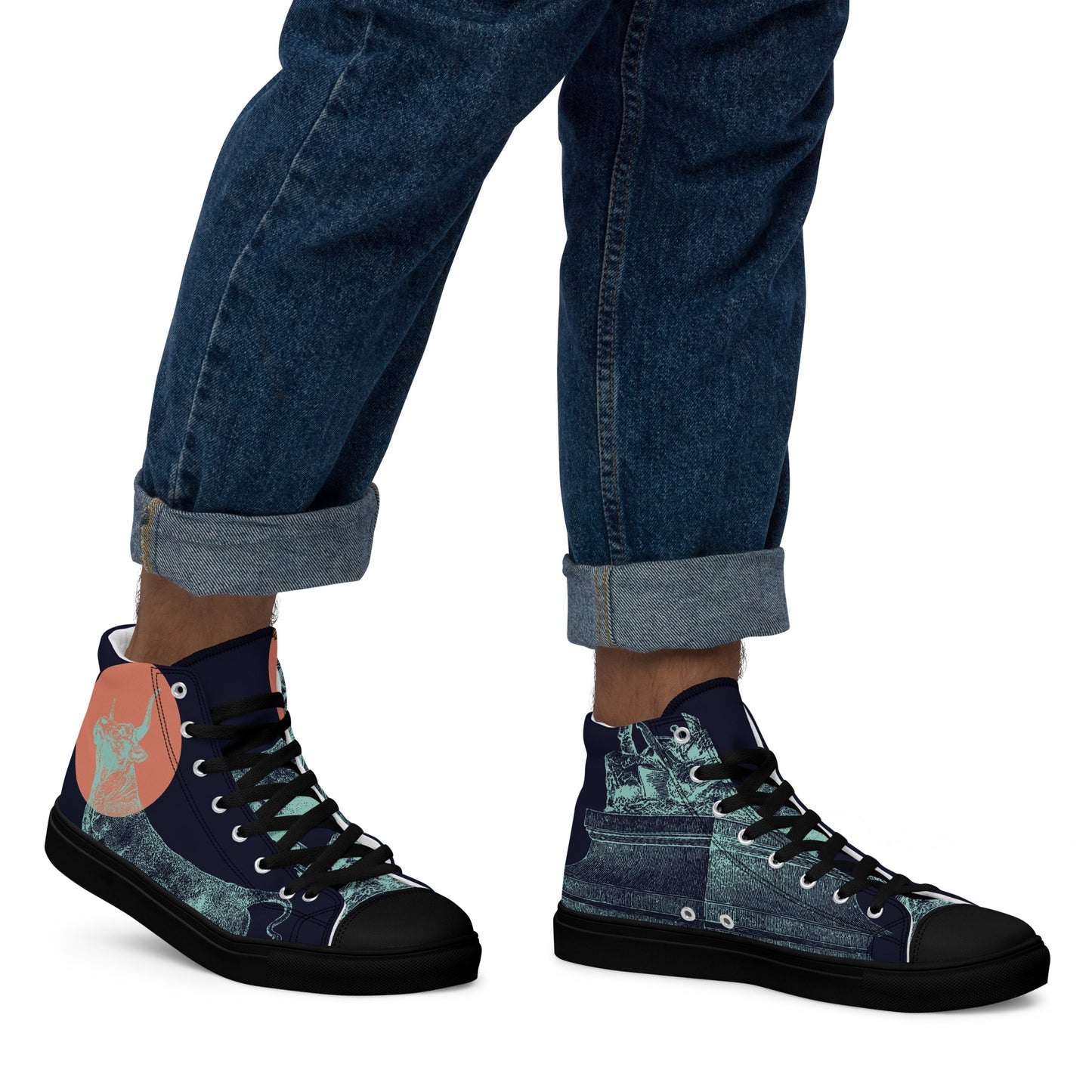 CARPE DIEM Men’s High Top Canvas Shoes