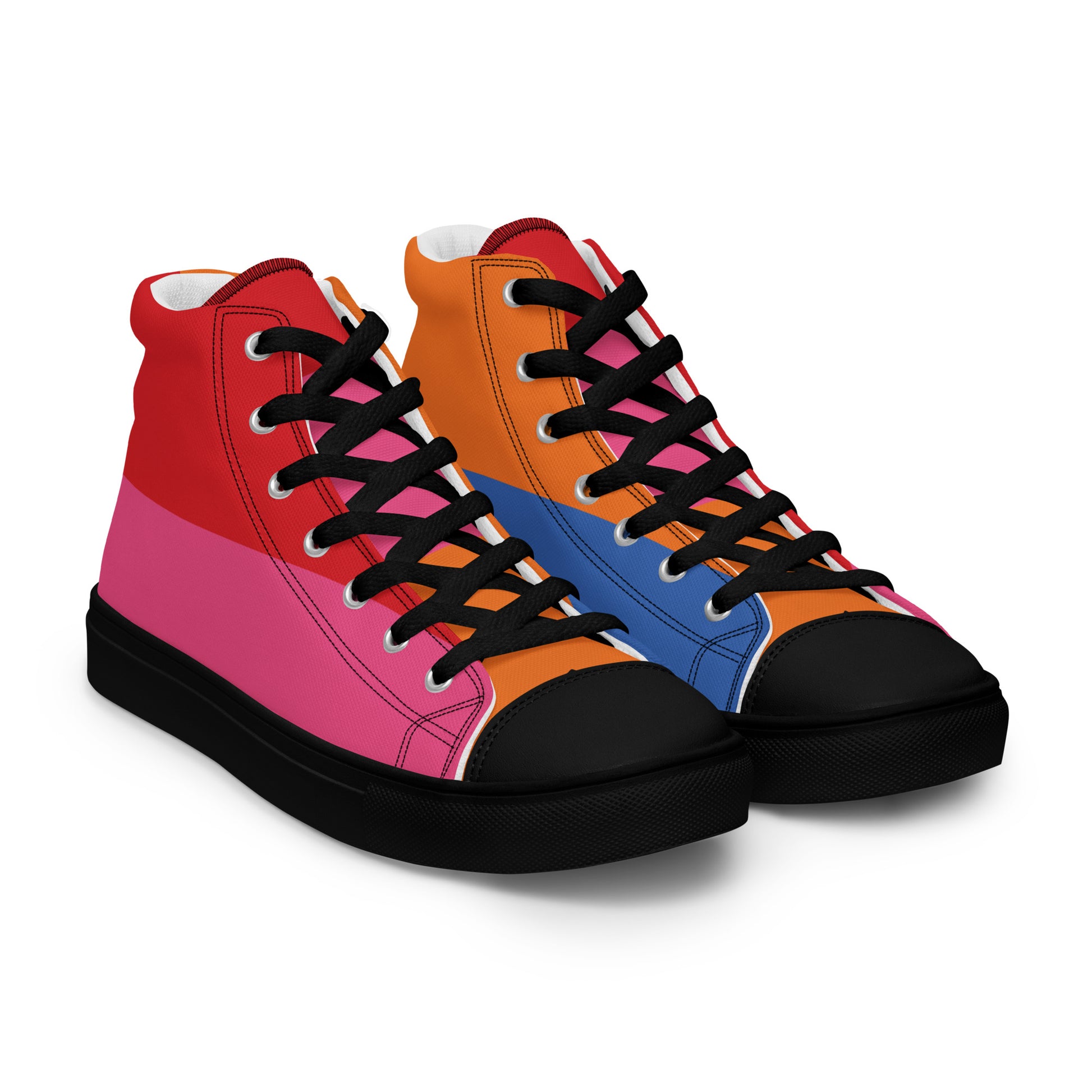 COLORFUL Men’s High Top Canvas Shoes (80's Flow) - SOULSKY