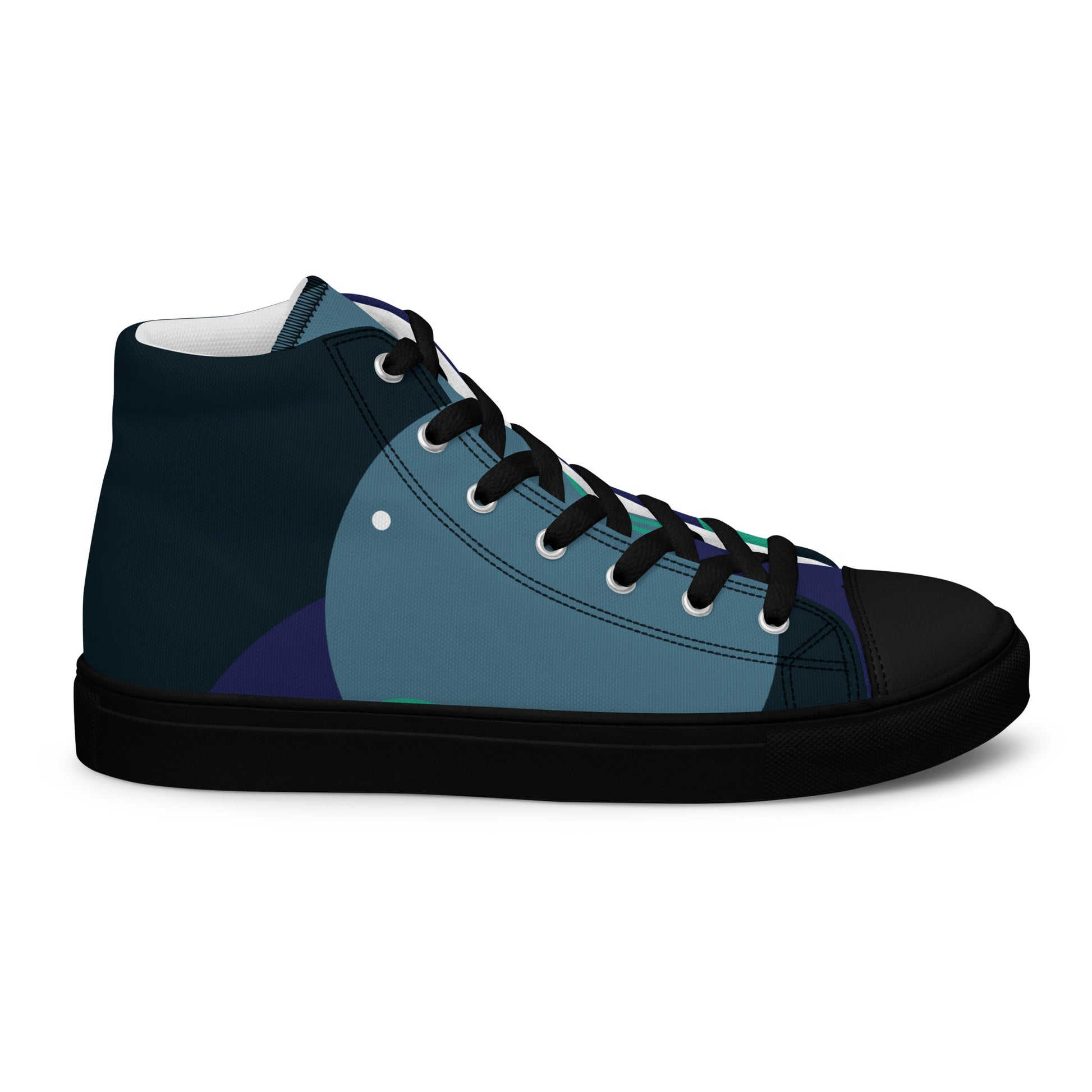 ARTIST Men’s High Top Canvas Shoes (Blue Tones) - SOULSKY