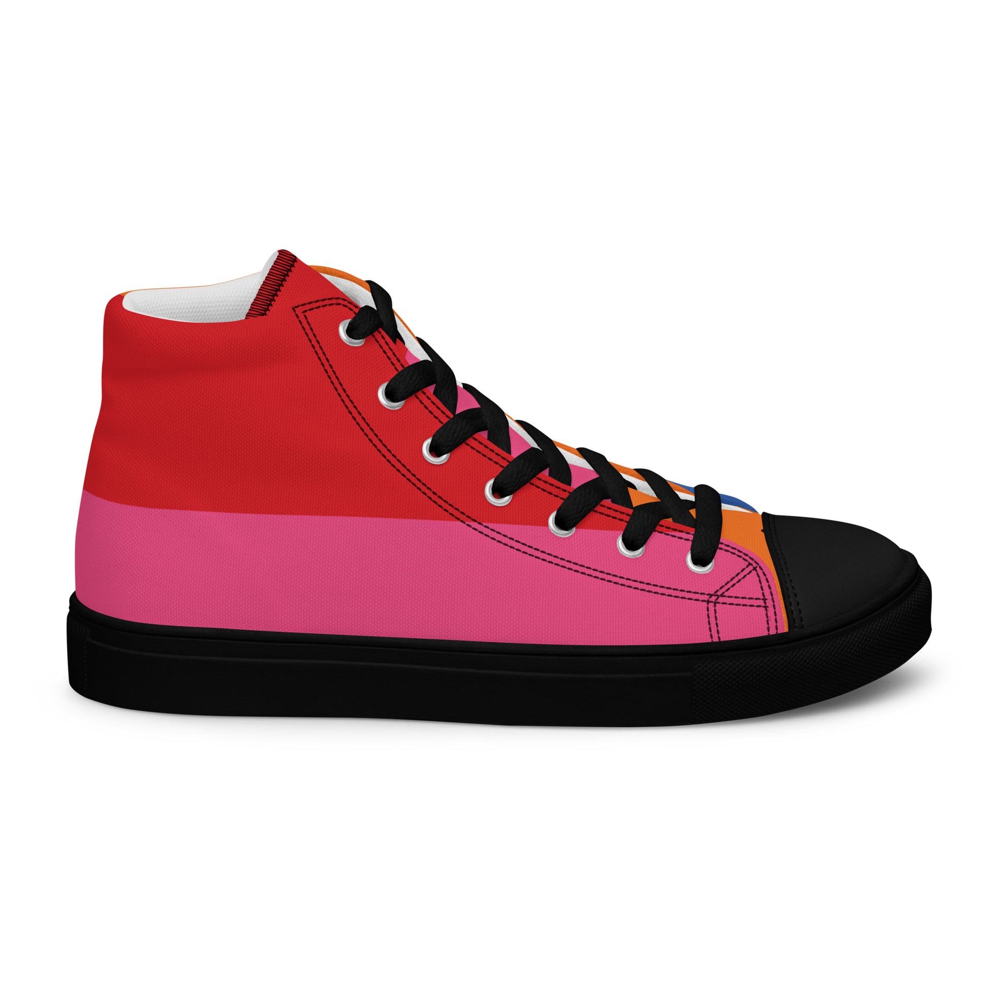 COLORFUL Men’s High Top Canvas Shoes (80's Flow) - SOULSKY