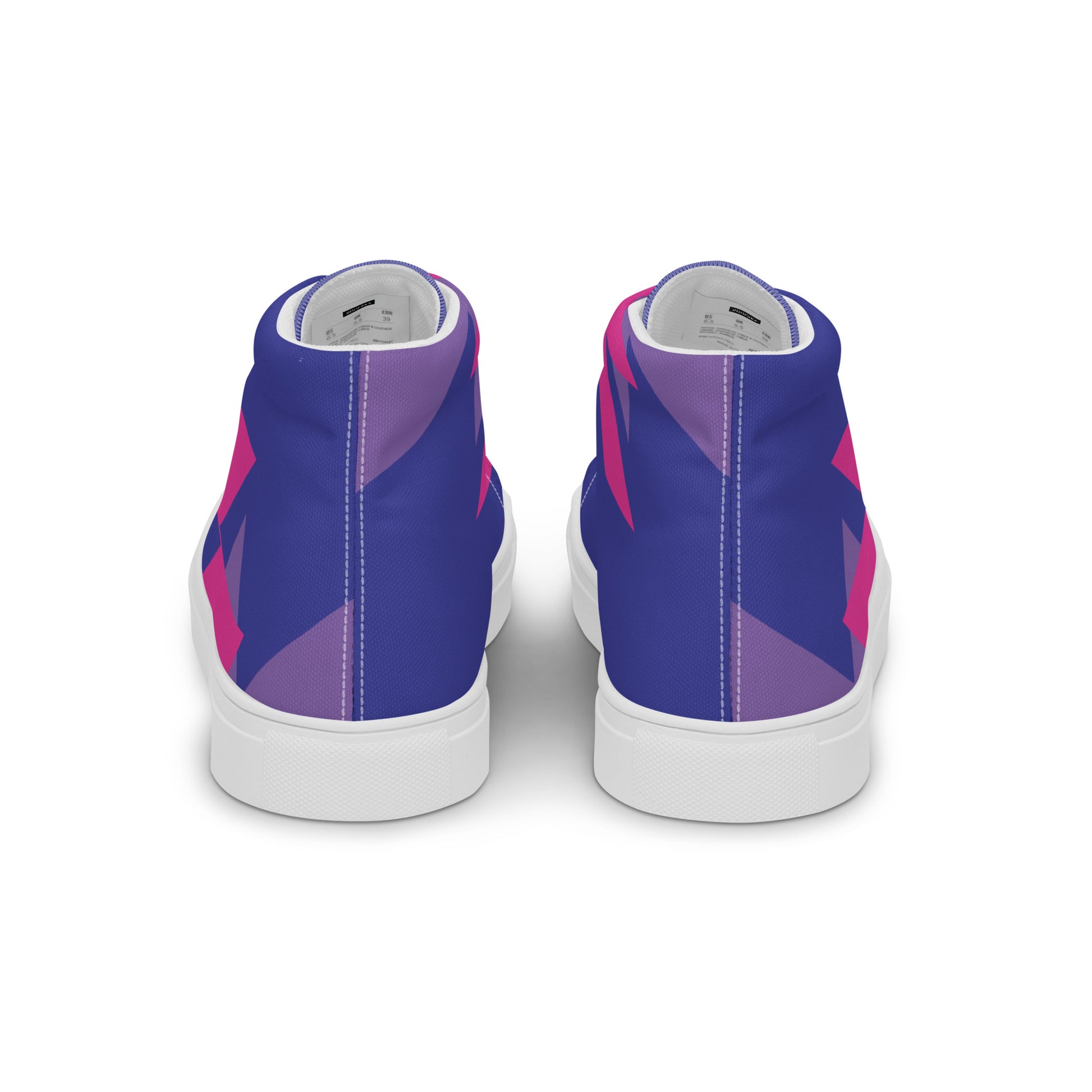 BE BRAVE Men’s High Top Canvas Shoes (Purple, Pink) - SOULSKY