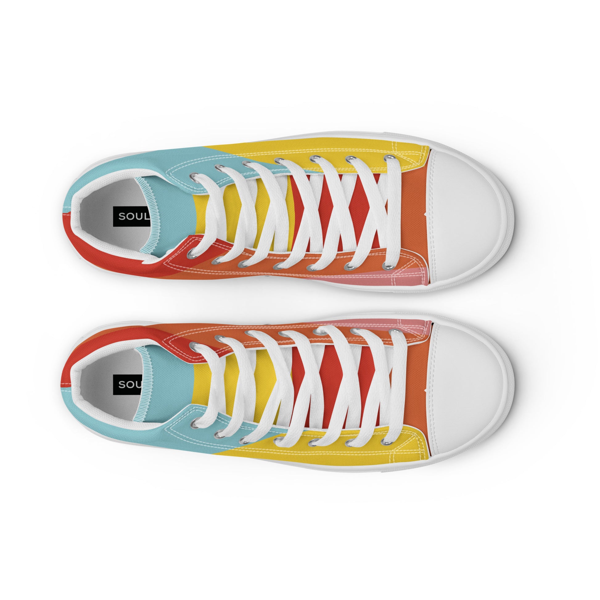 COLORFUL Men’s High Top Canvas Shoes - SOULSKY