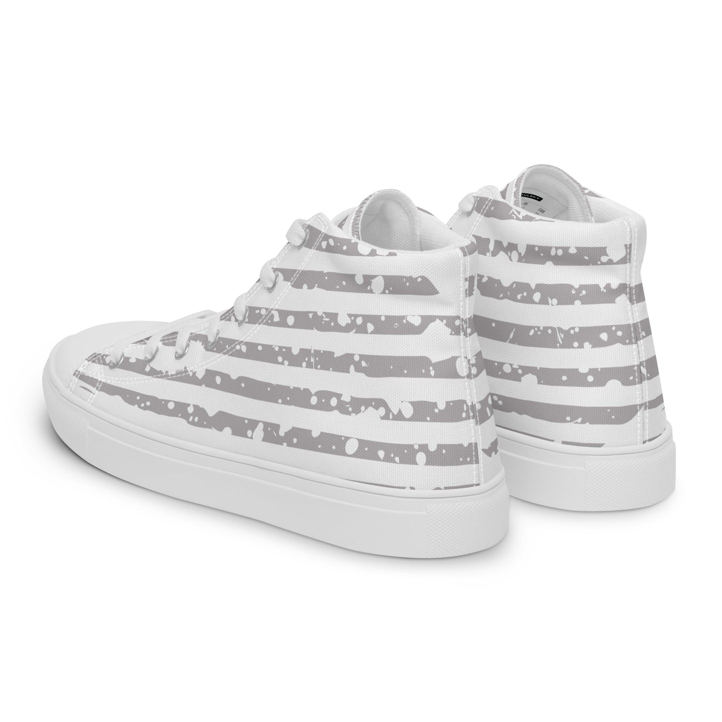 SHINE BRIGHT Men’s High Top Canvas Shoes (Gray)