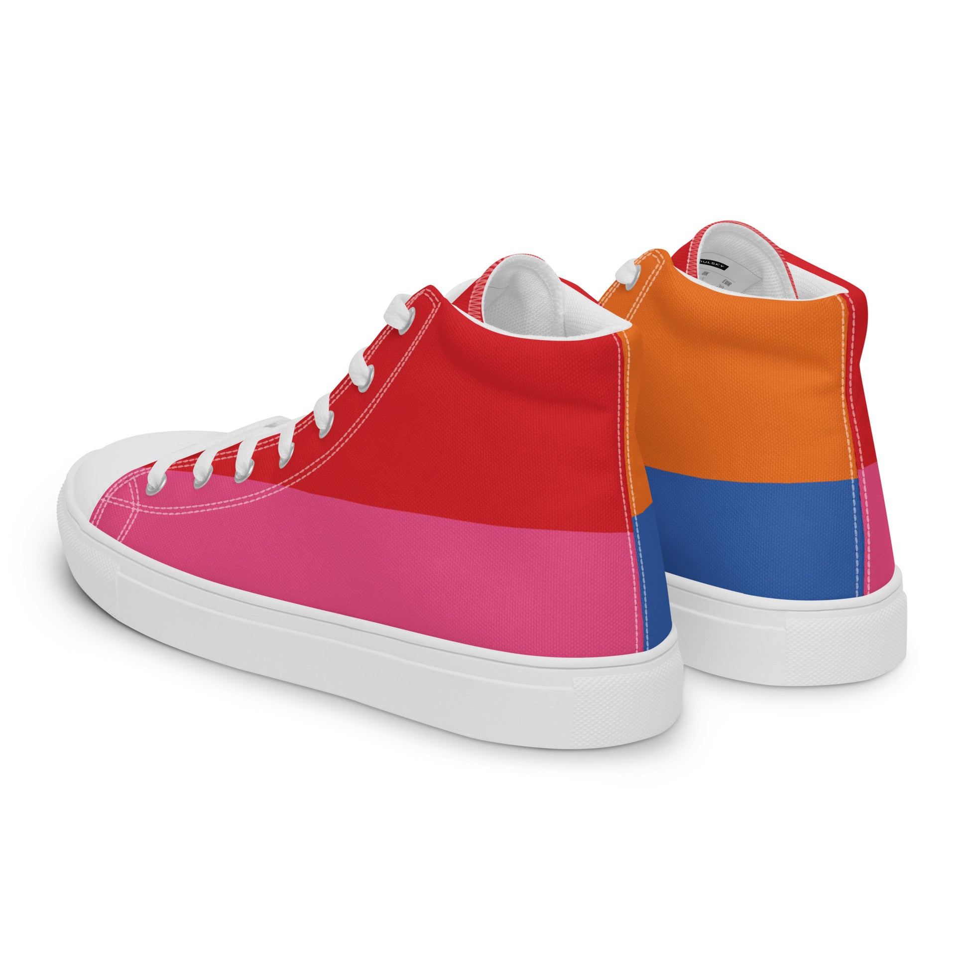 COLORFUL Men’s High Top Canvas Shoes (80's Flow) - SOULSKY