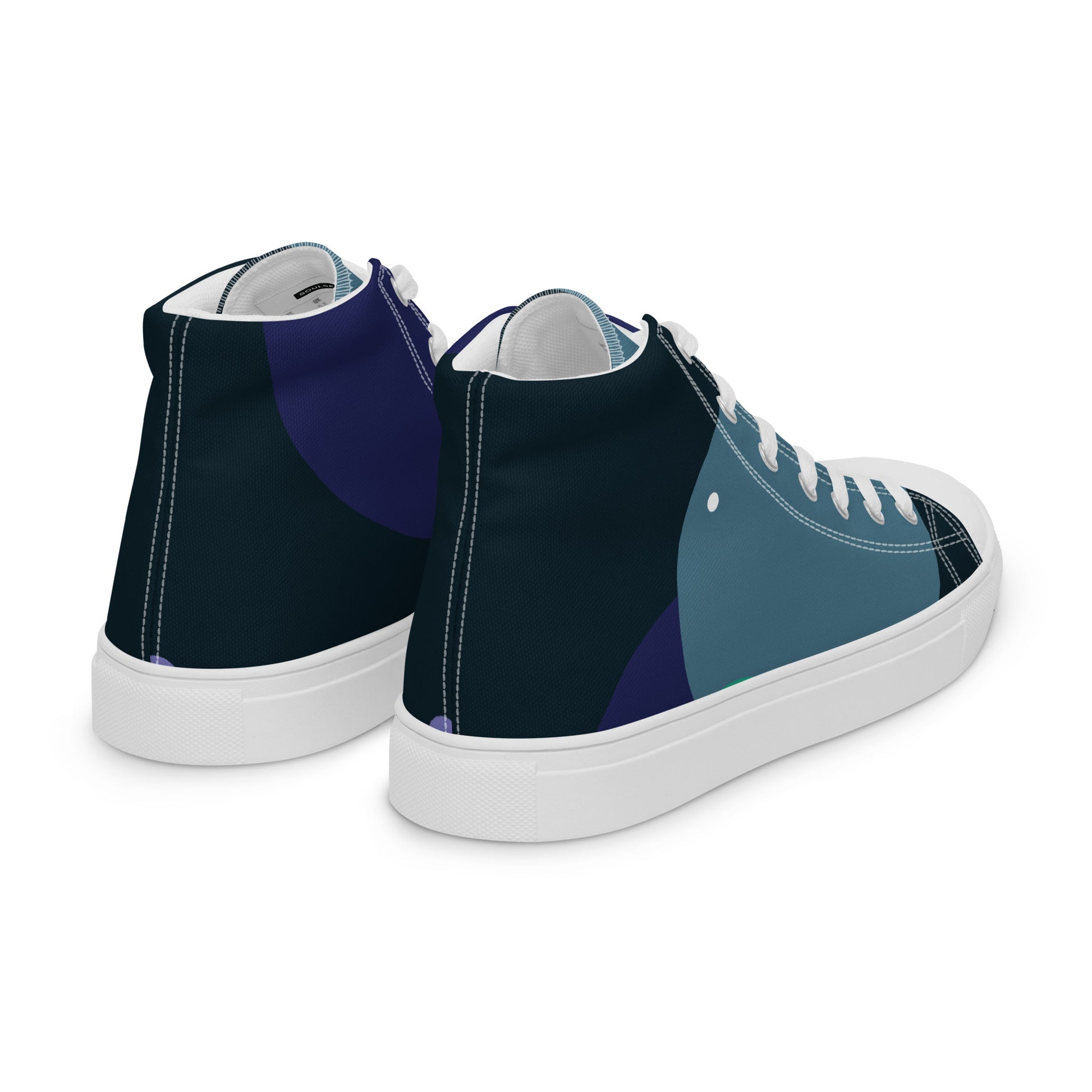 ARTIST Men’s High Top Canvas Shoes (Blue Tones) - SOULSKY