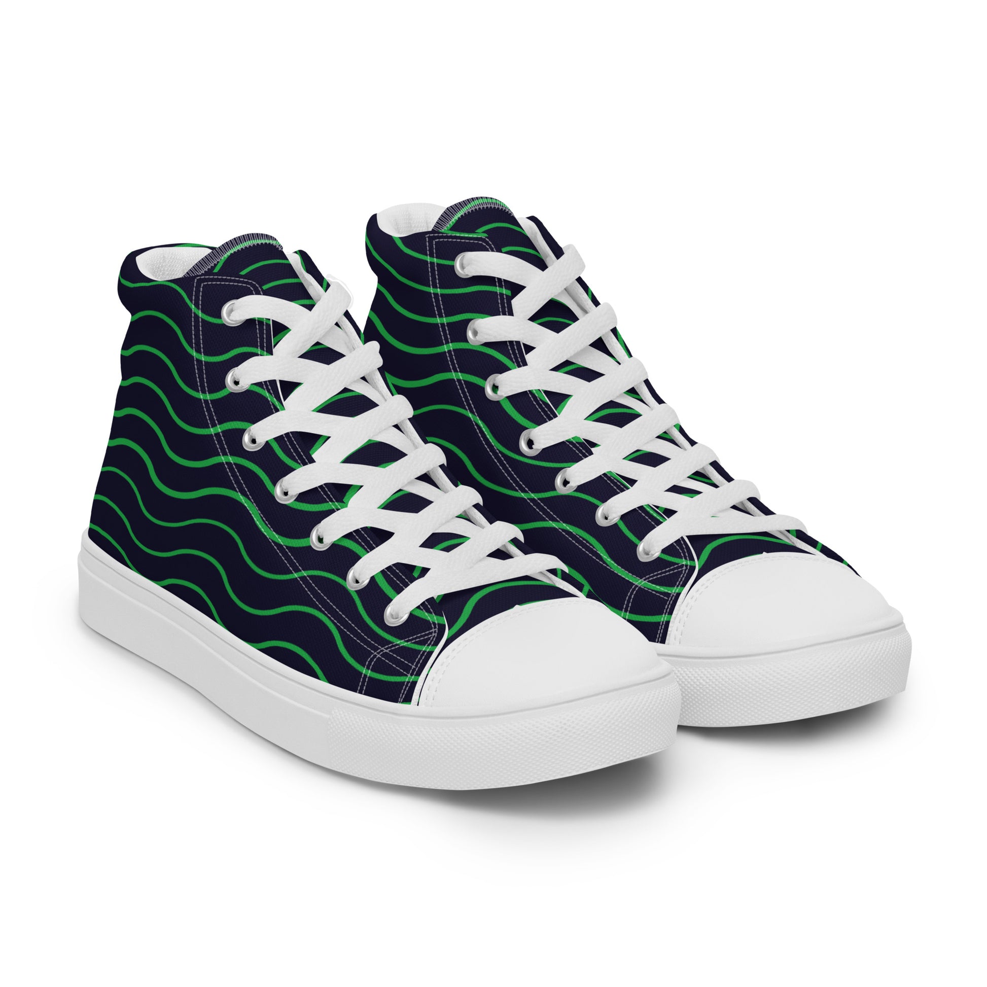 BE LIKE WATER Men’s High Top Canvas Shoes - SOULSKY