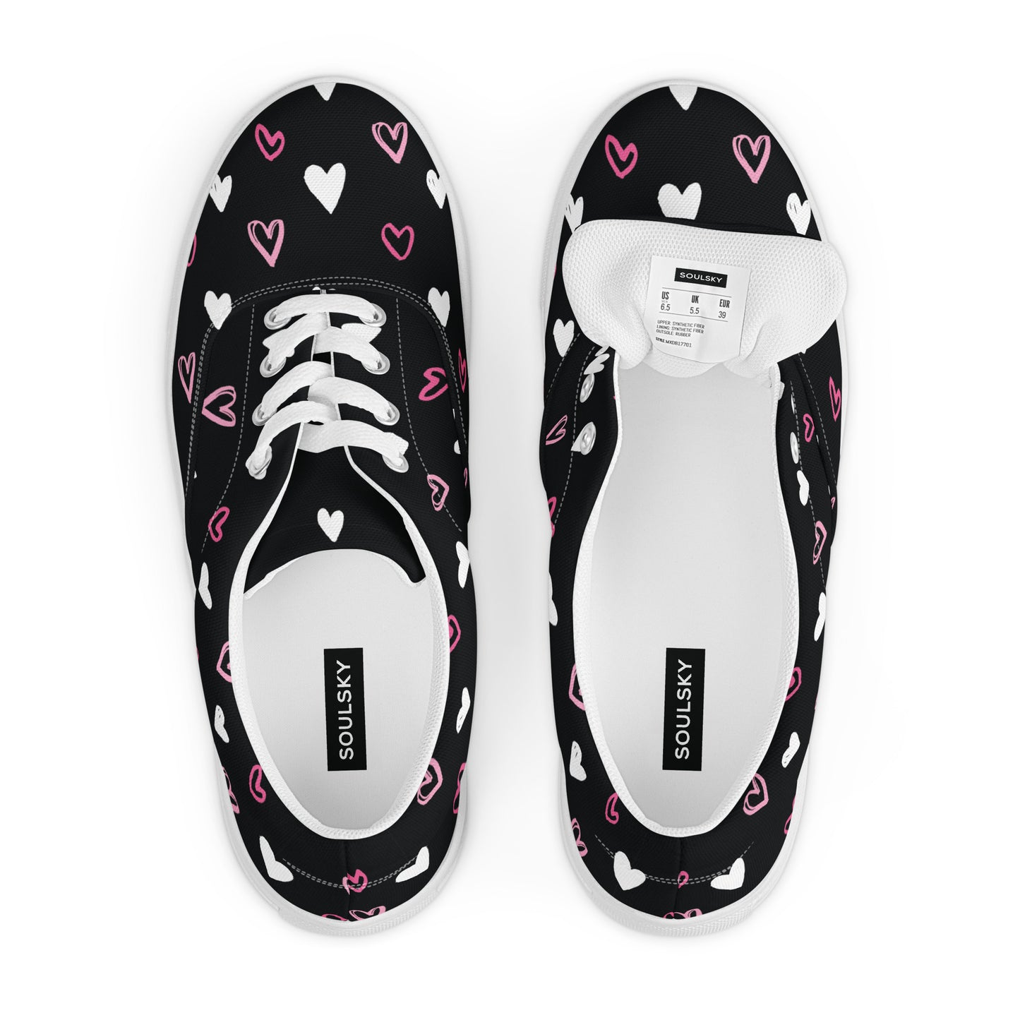 BE MY VALENTINE Men’s Lace-Up Canvas Shoes
