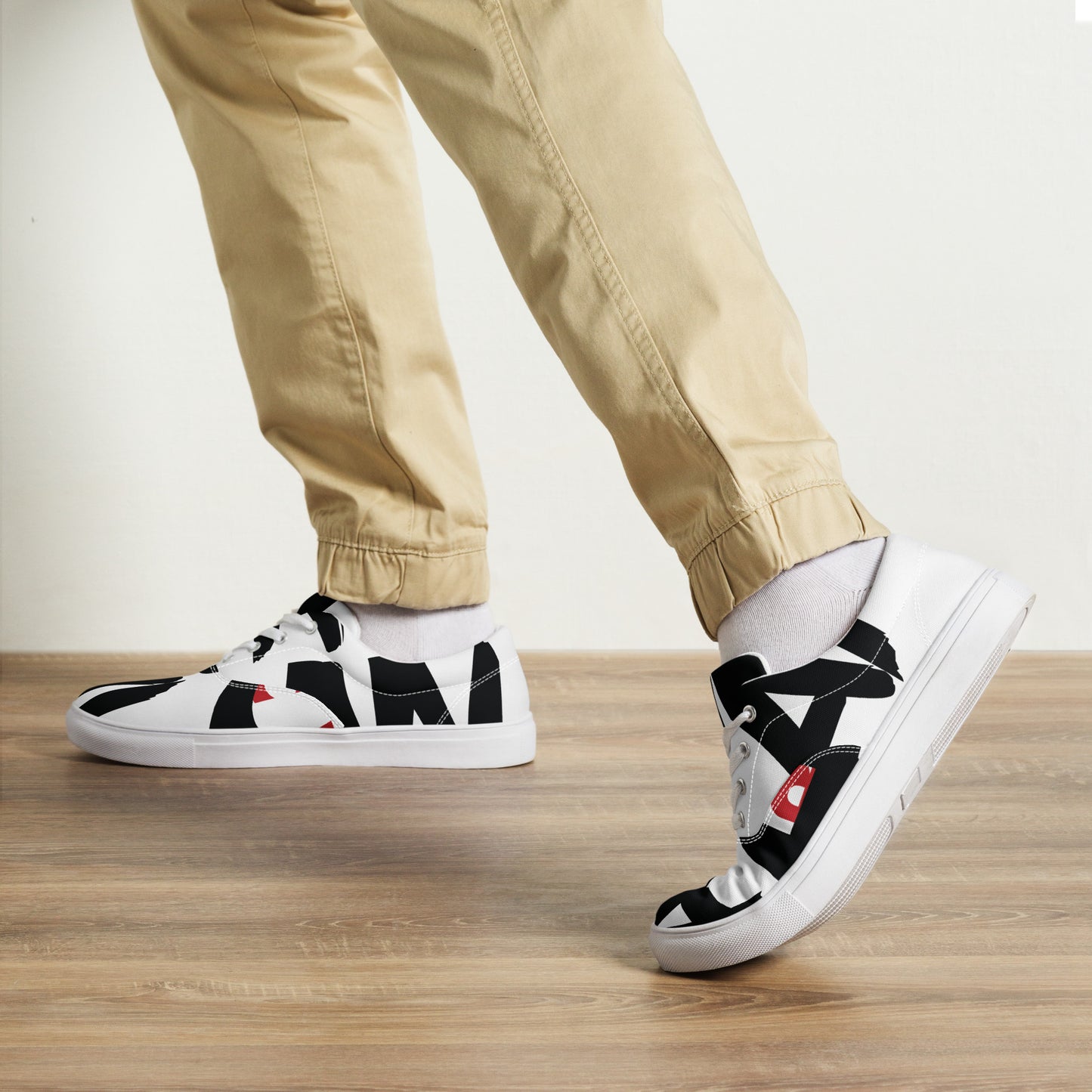 AFRICAN SAMURAI Men’s Lace-Up Canvas Shoes