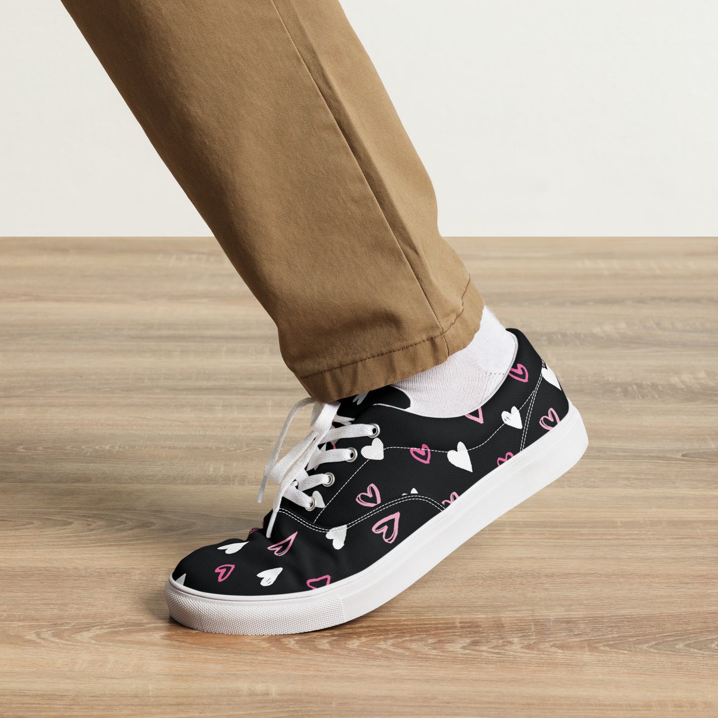 BE MY VALENTINE Men’s Lace-Up Canvas Shoes