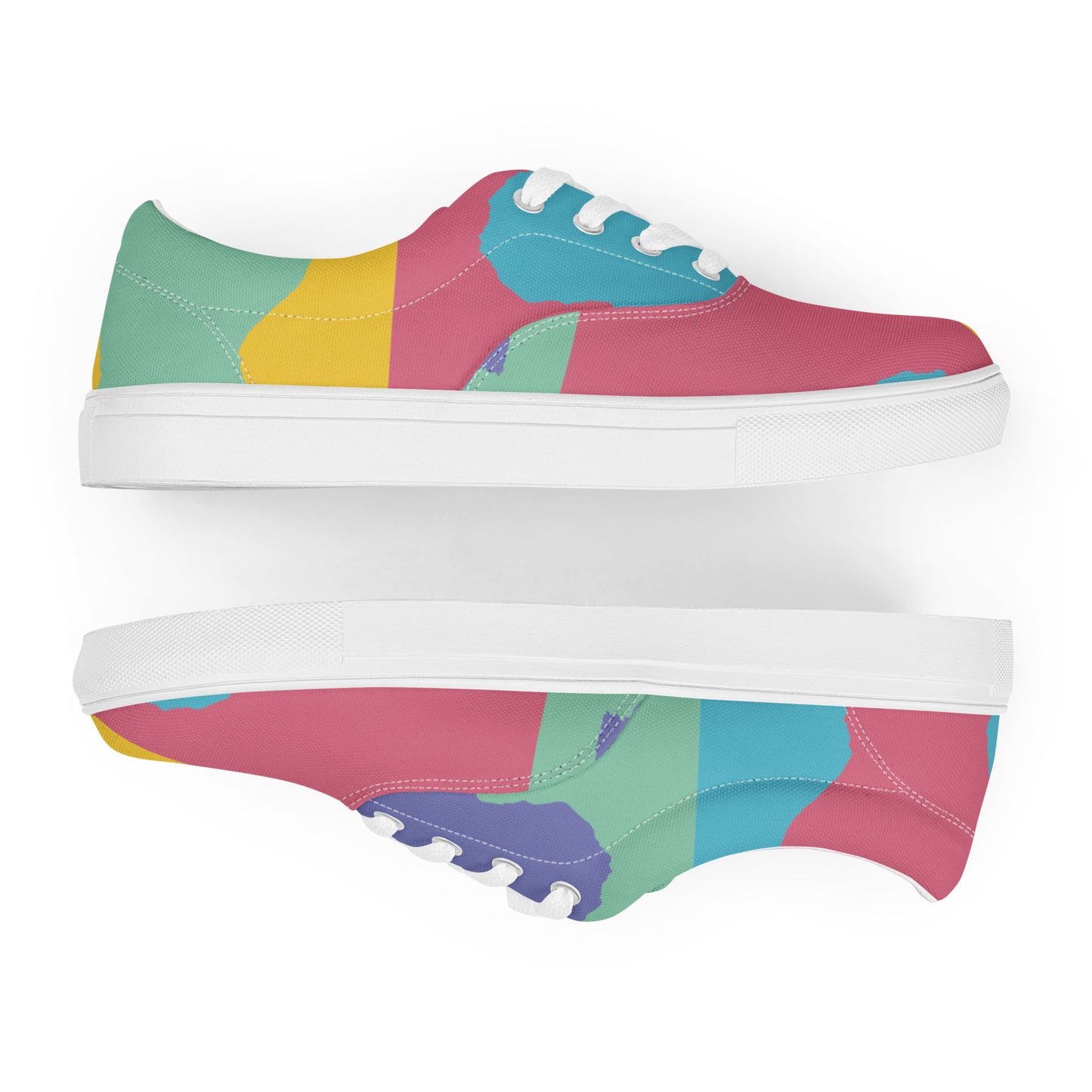 AFRICA WARHOL Men’s Lace-Up Canvas Shoes (Retro)