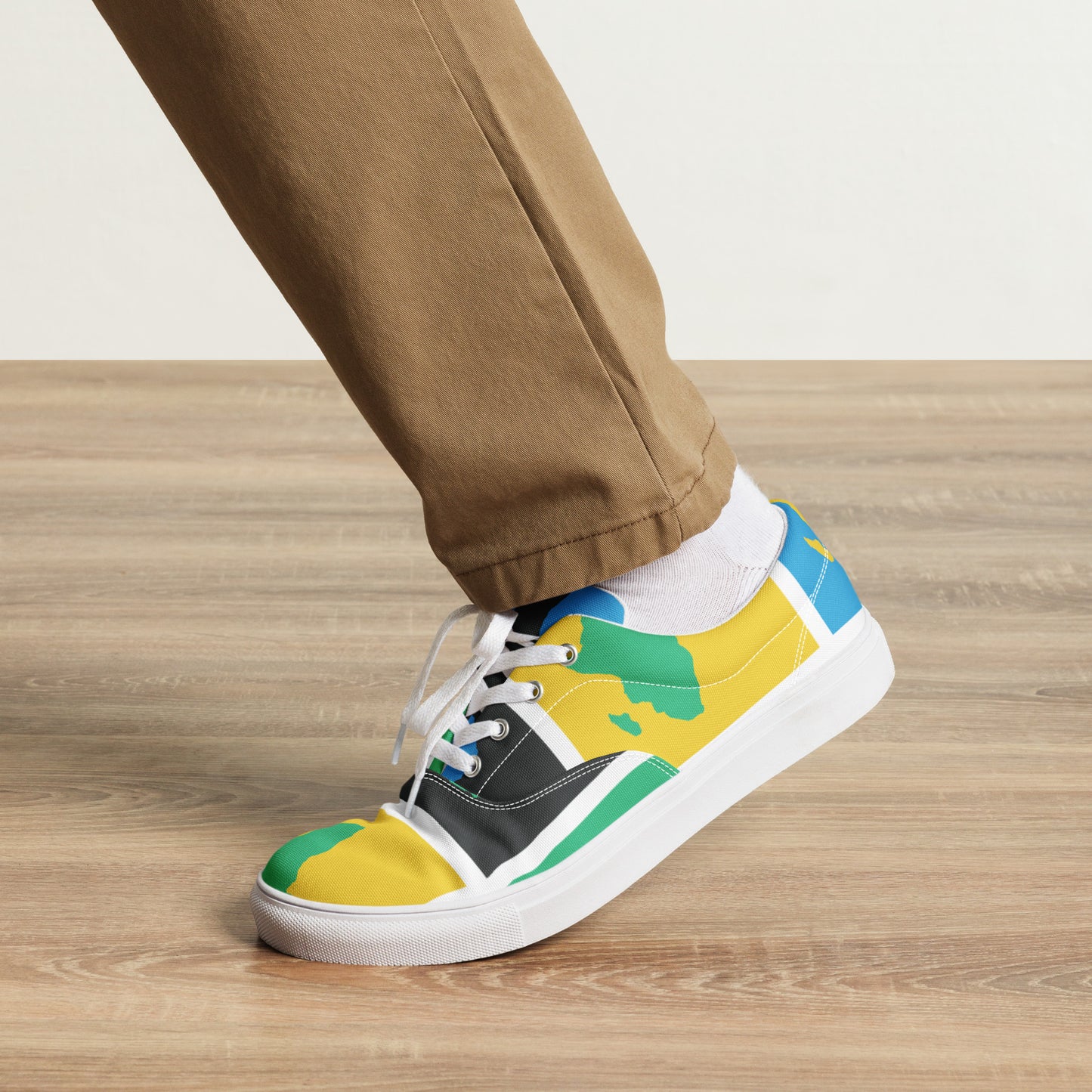 AFRICA WARHOL Men’s Lace-Up Canvas Shoes (Rwanda)