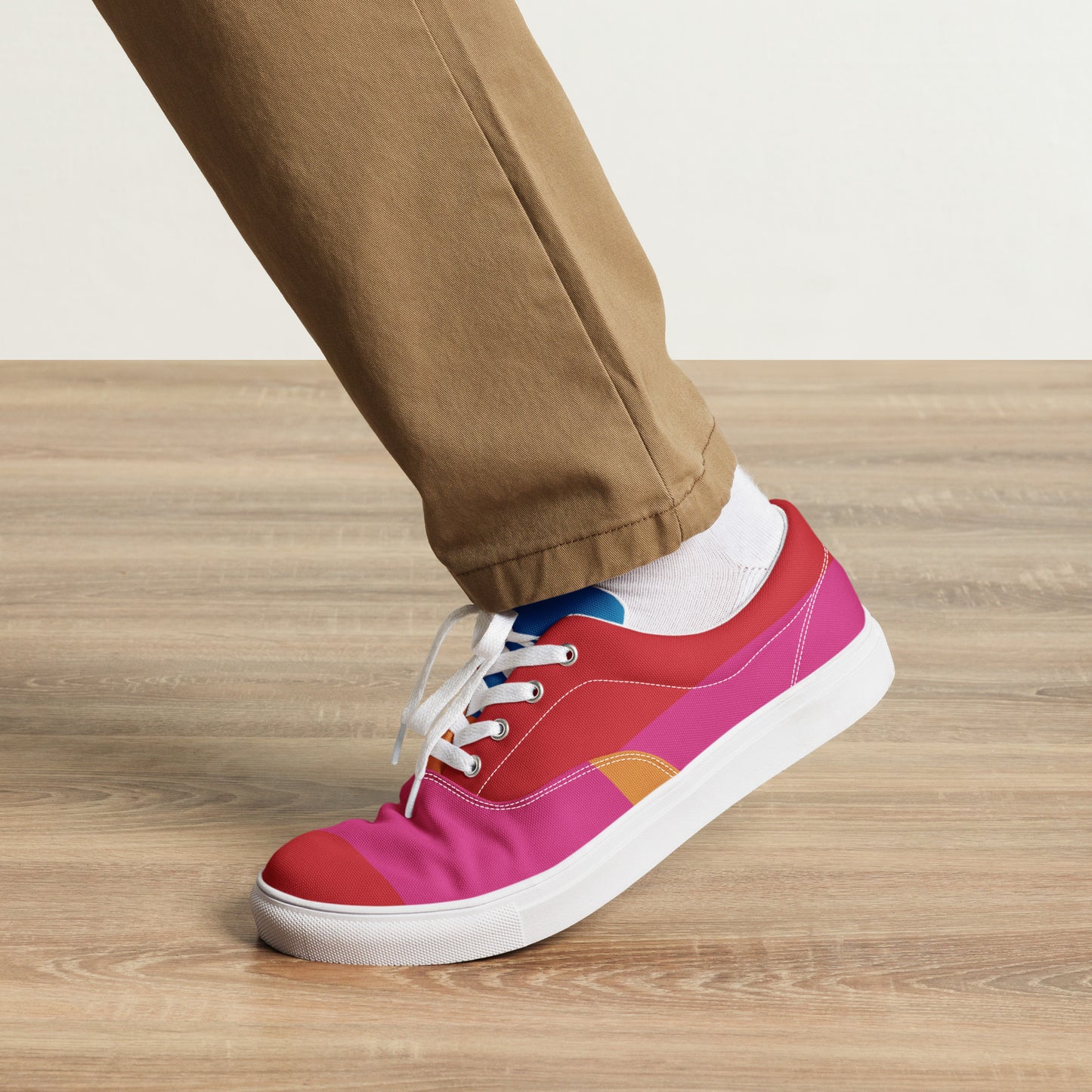 COLORFUL Men’s Lace-Up Canvas Shoes (Bright)