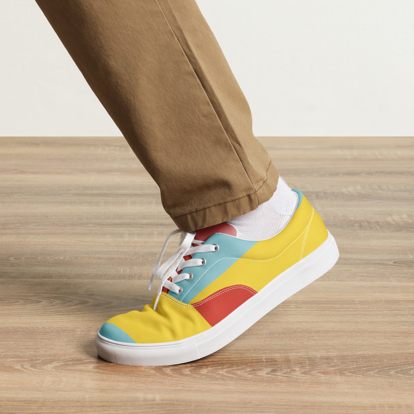 COLORFUL Men’s Lace-Up Canvas Shoes