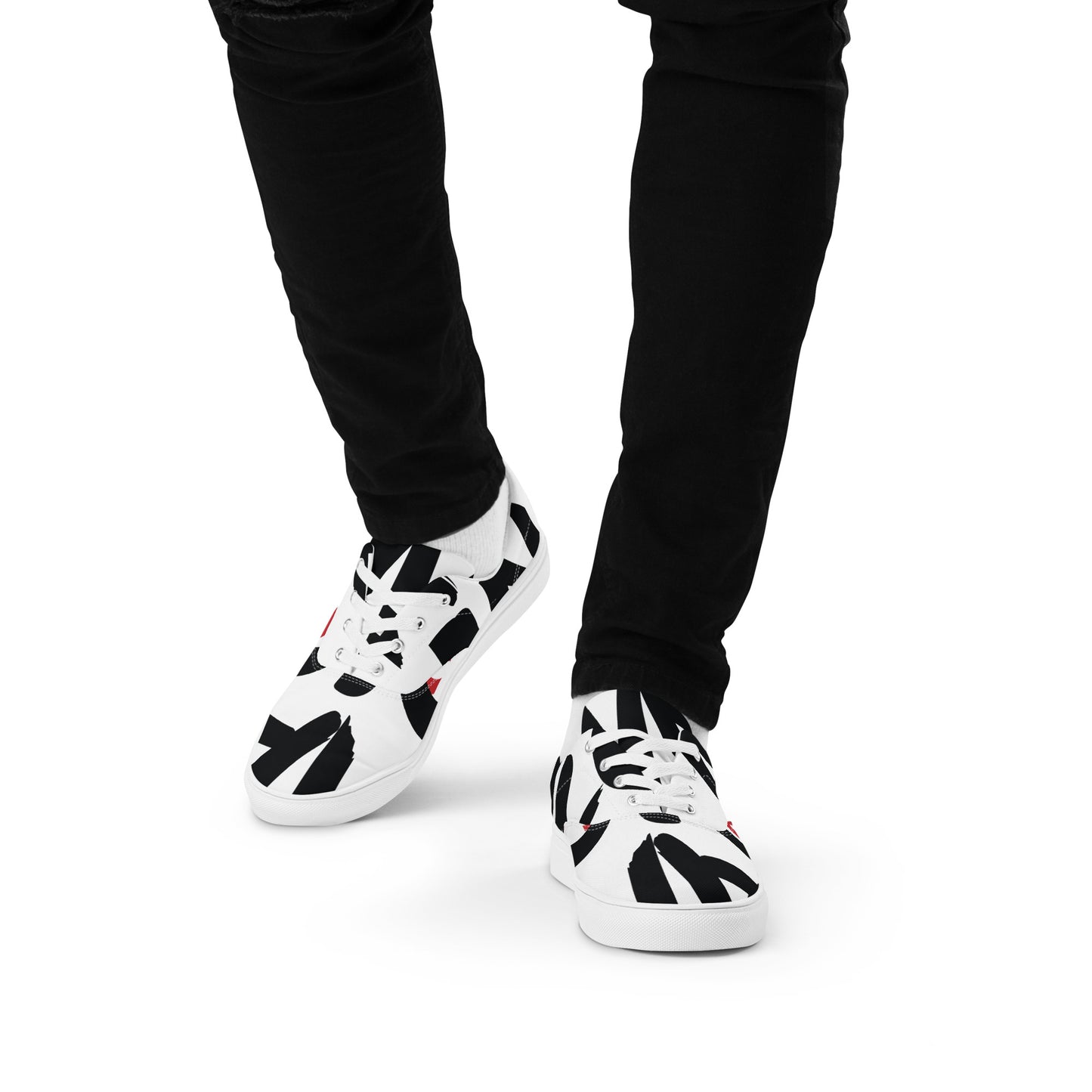AFRICAN SAMURAI Men’s Lace-Up Canvas Shoes
