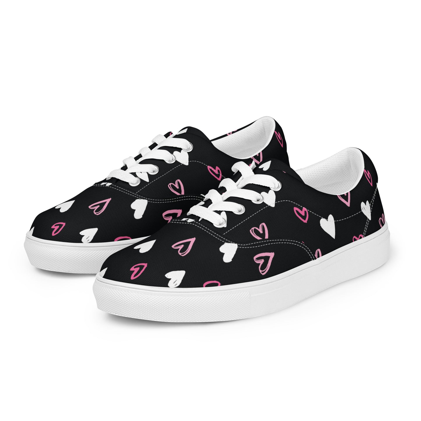 BE MY VALENTINE Men’s Lace-Up Canvas Shoes