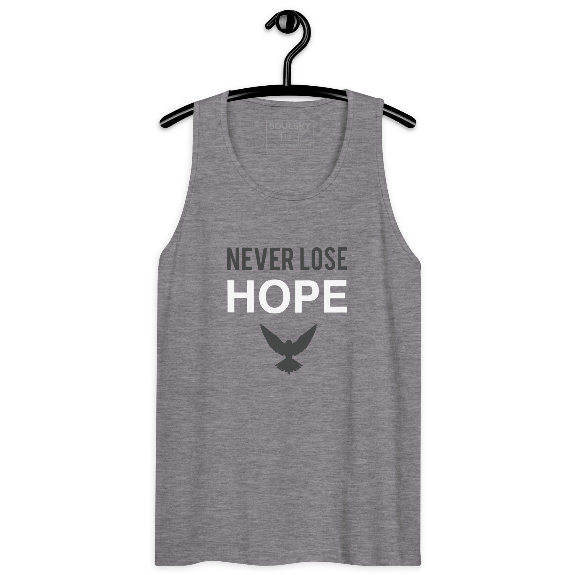 NEVER LOSE HOPE Premium Tank Top (Gray) - SOULSKY