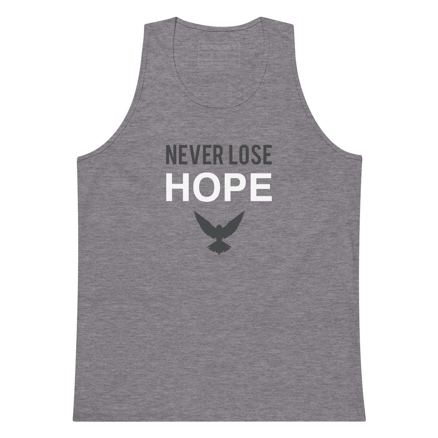 NEVER LOSE HOPE Premium Tank Top (Gray)