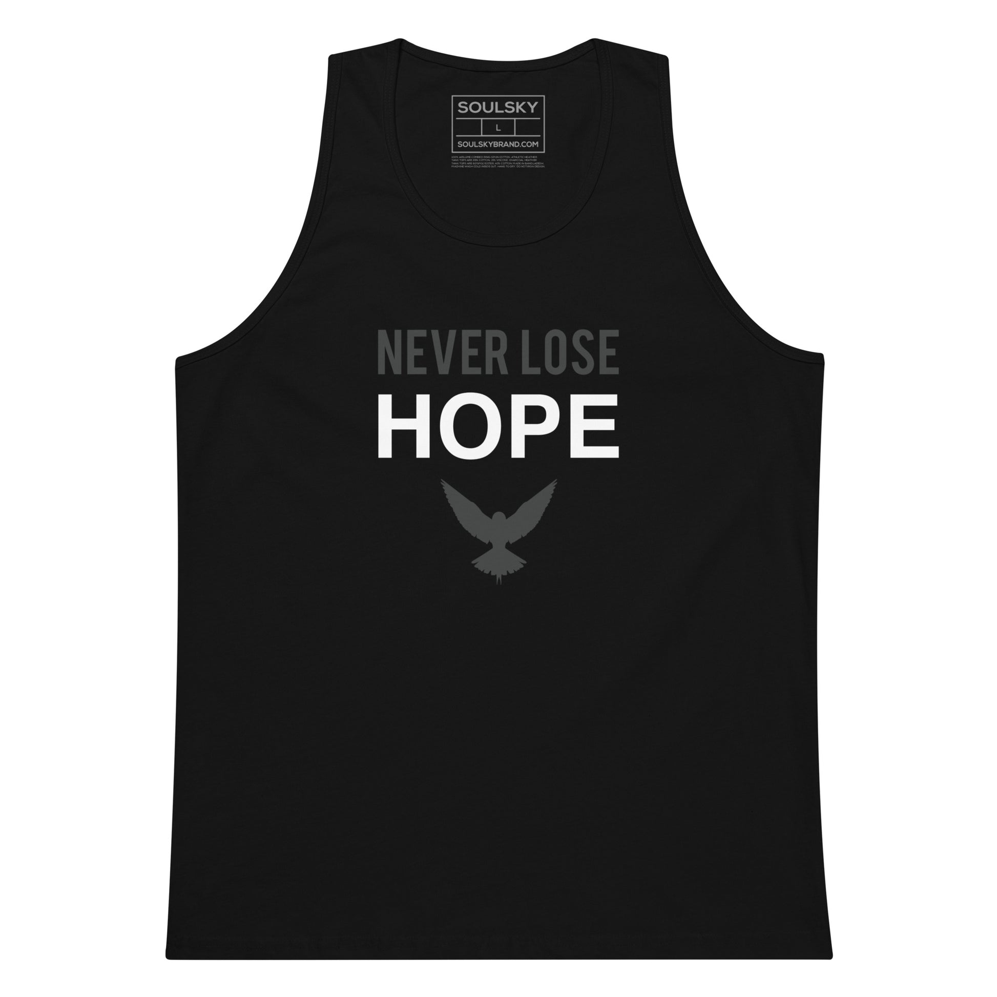 NEVER LOSE HOPE Premium Tank Top (Gray) - SOULSKY