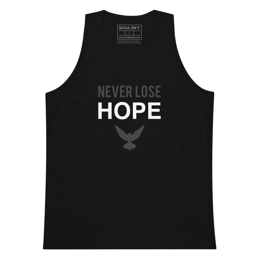 NEVER LOSE HOPE Premium Tank Top (Gray) - SOULSKY
