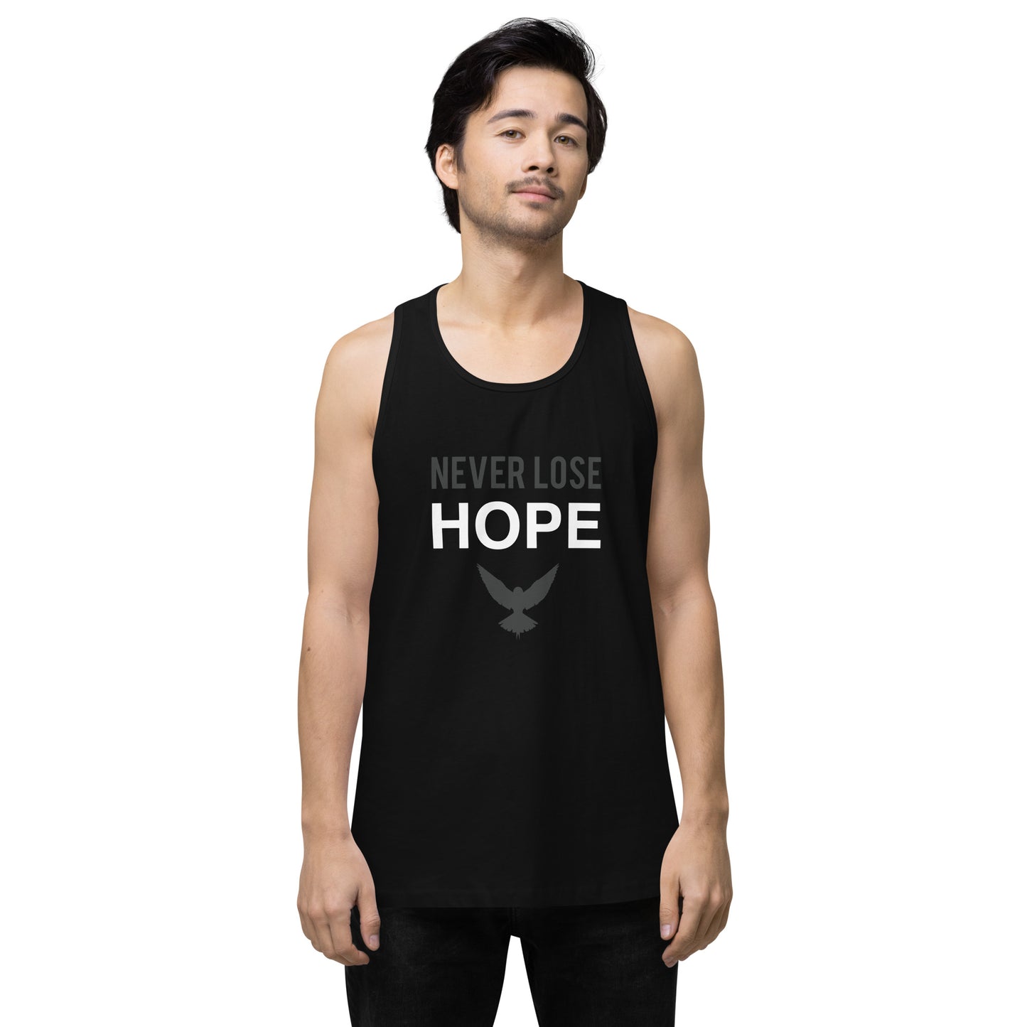 NEVER LOSE HOPE Premium Tank Top (Gray)