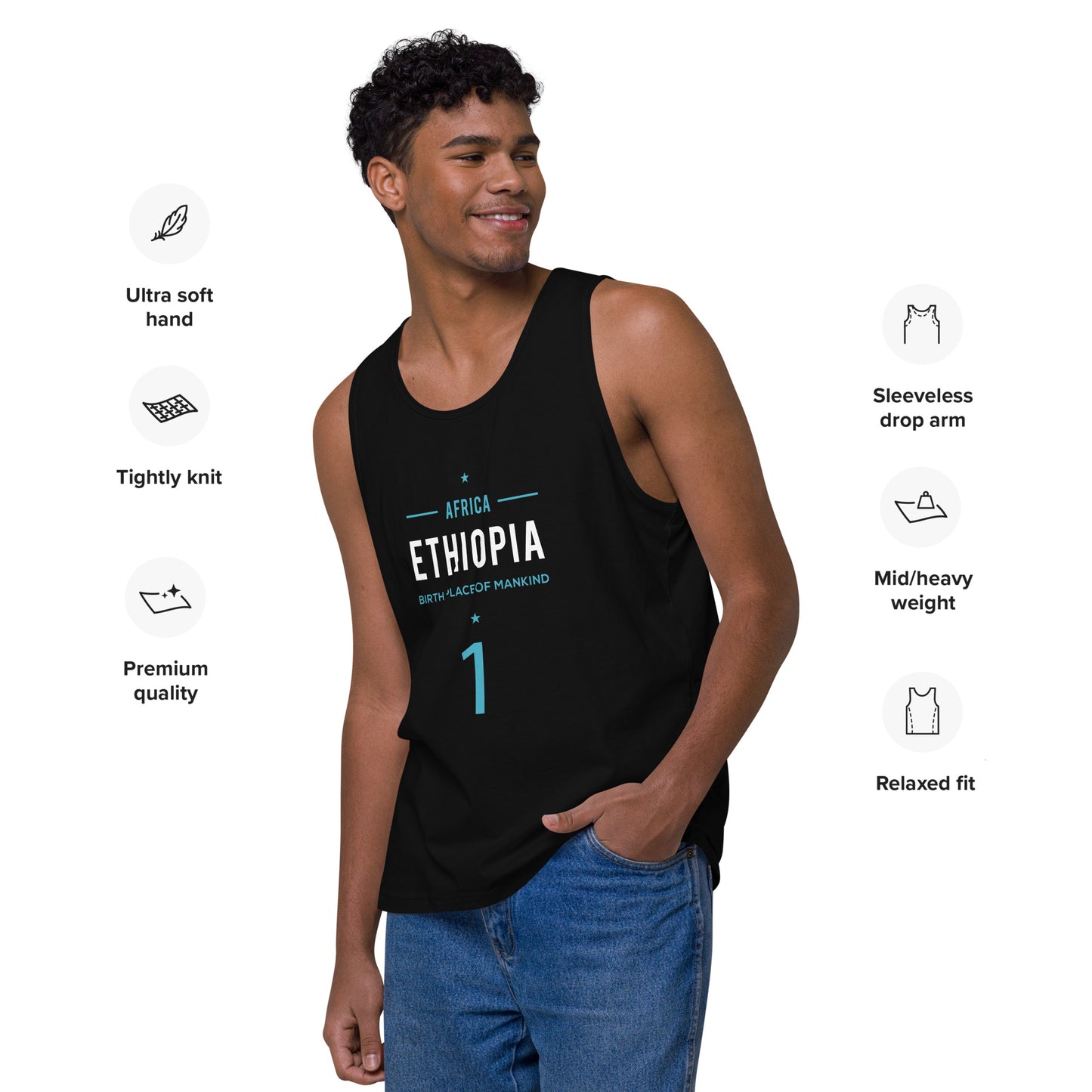 ETHIOPIA - BIRTHPLACE OF MANKIND Premium Tank Top