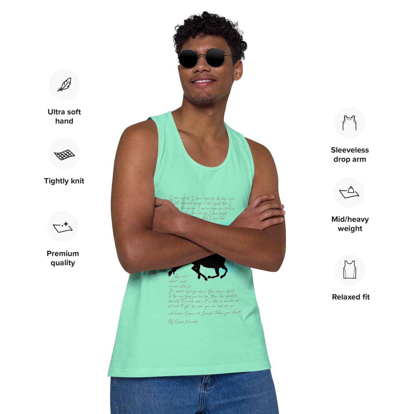 SIGUE A TU CORAZON (Follow Your Heart) Premium Tank Top