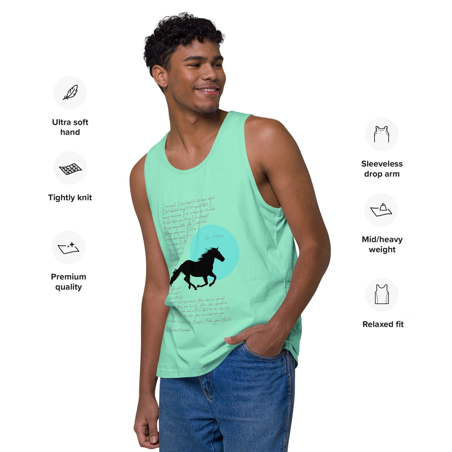 SIGUE A TU CORAZON (Follow Your Heart) Premium Tank Top