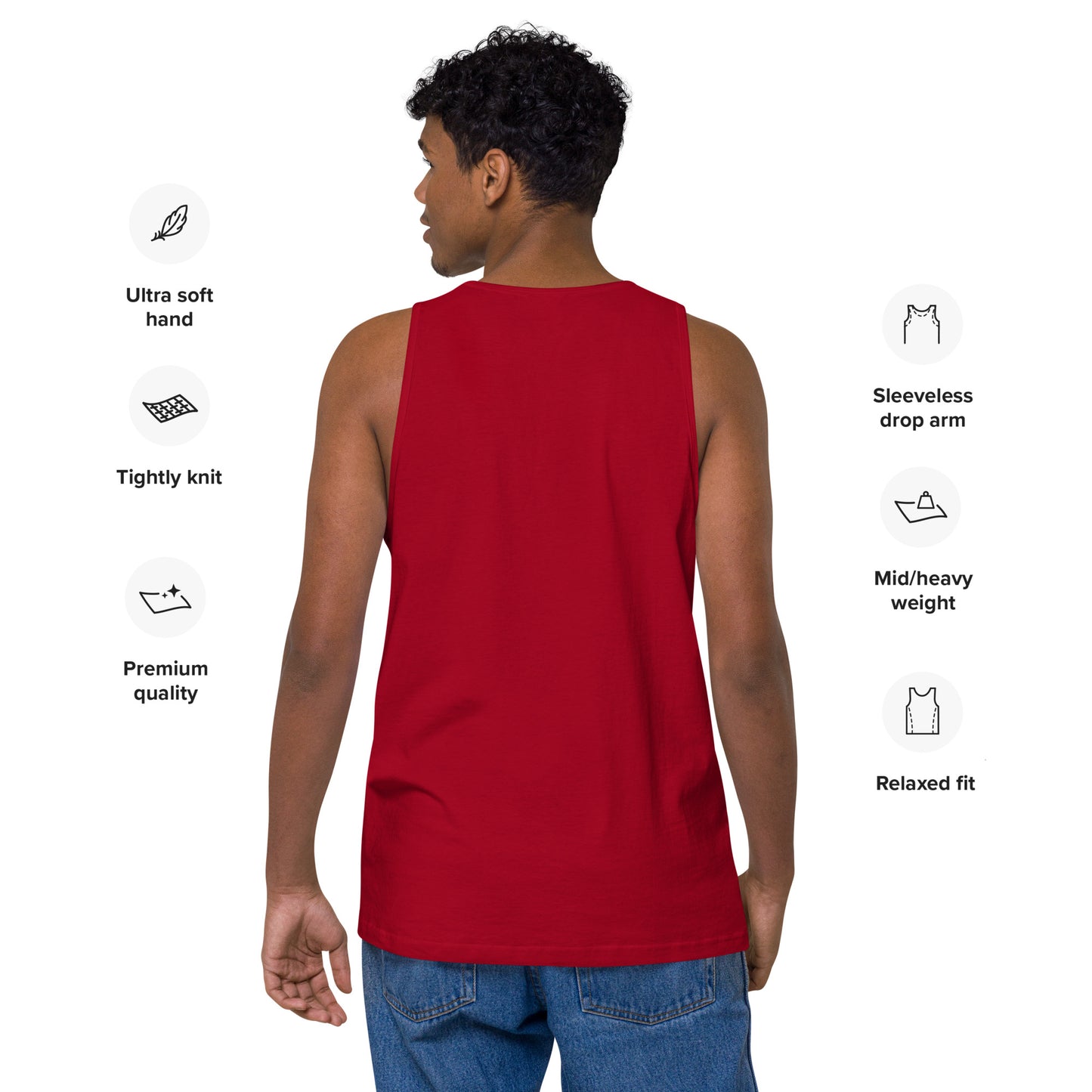 BE PATIENT Premium Tank Top (Red)