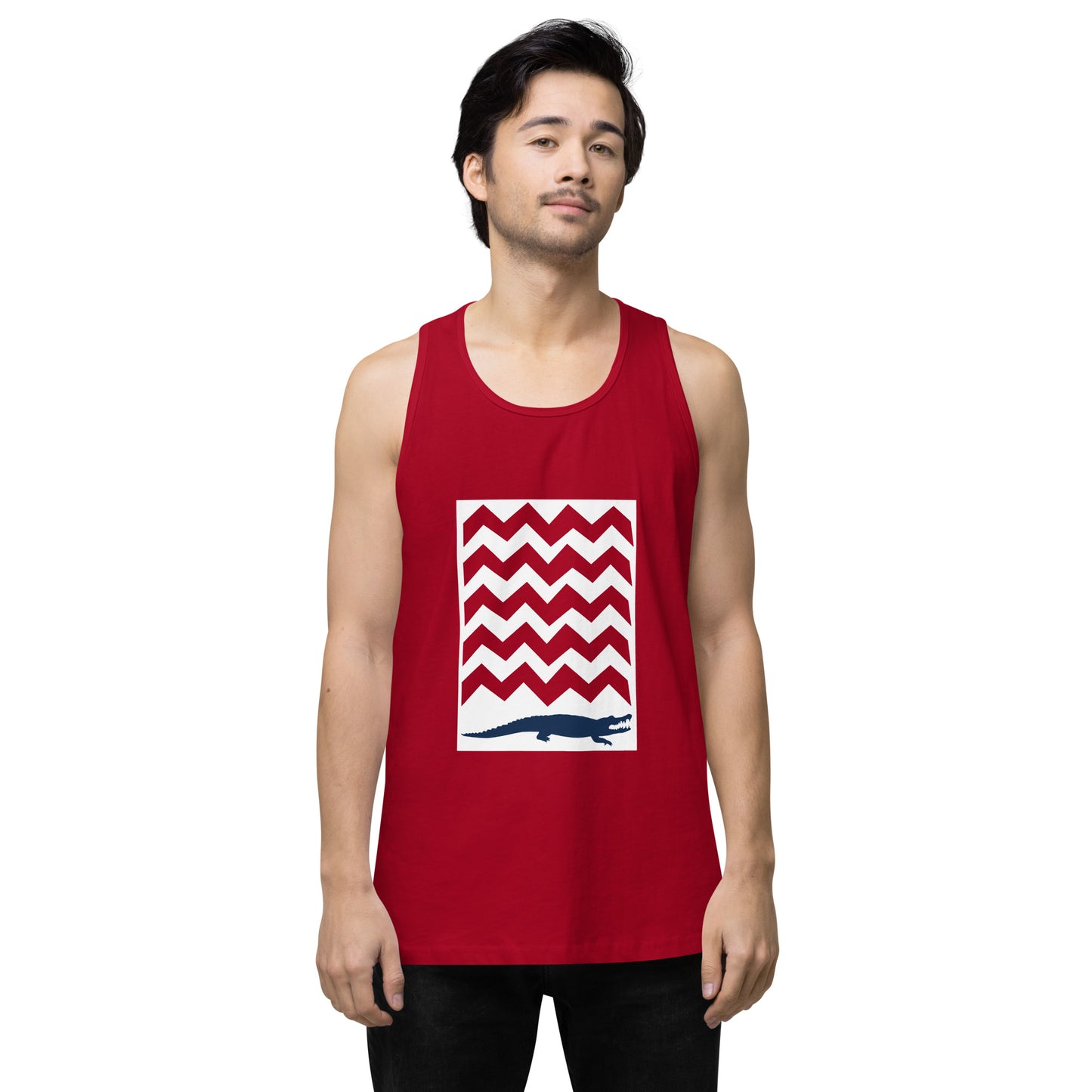 BE PATIENT Premium Tank Top (Red)