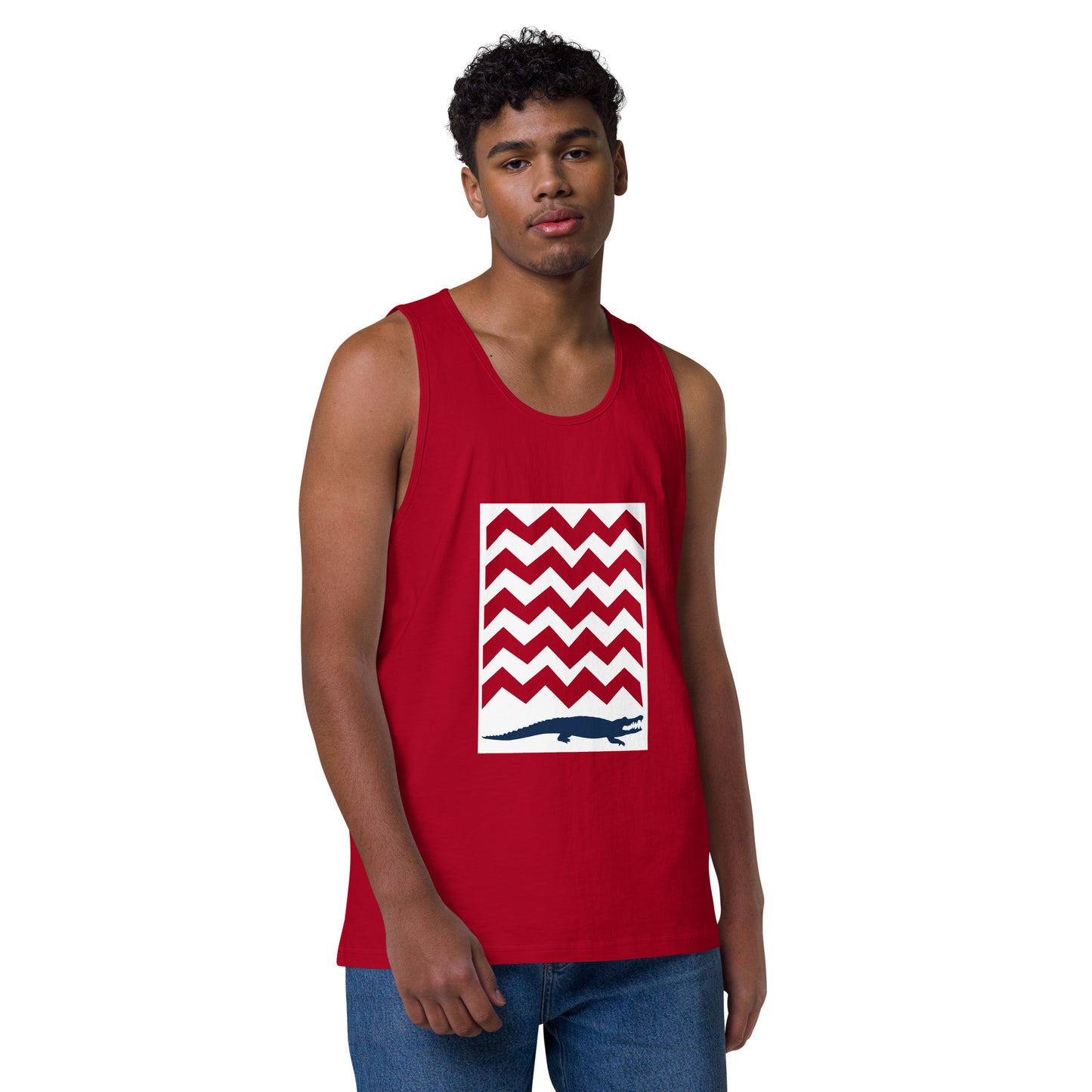 BE PATIENT Premium Tank Top (Red)