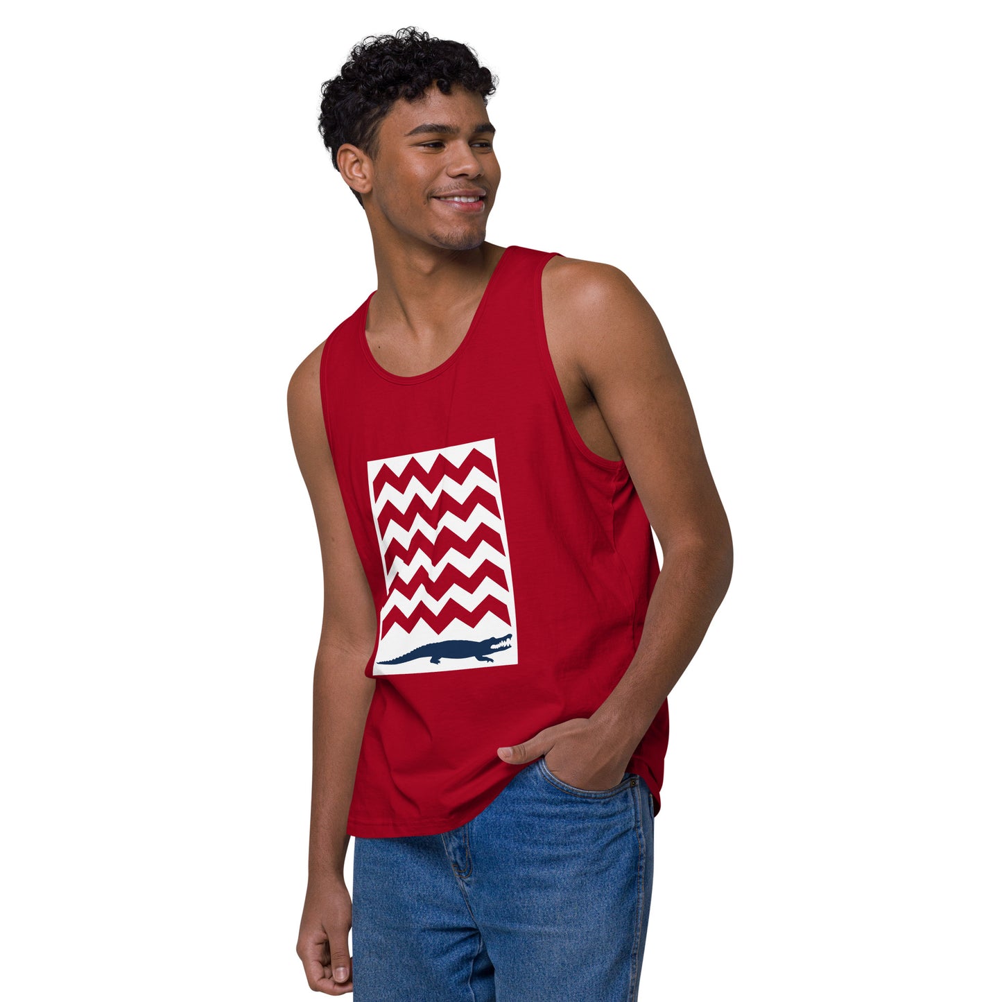 BE PATIENT Premium Tank Top (Red)