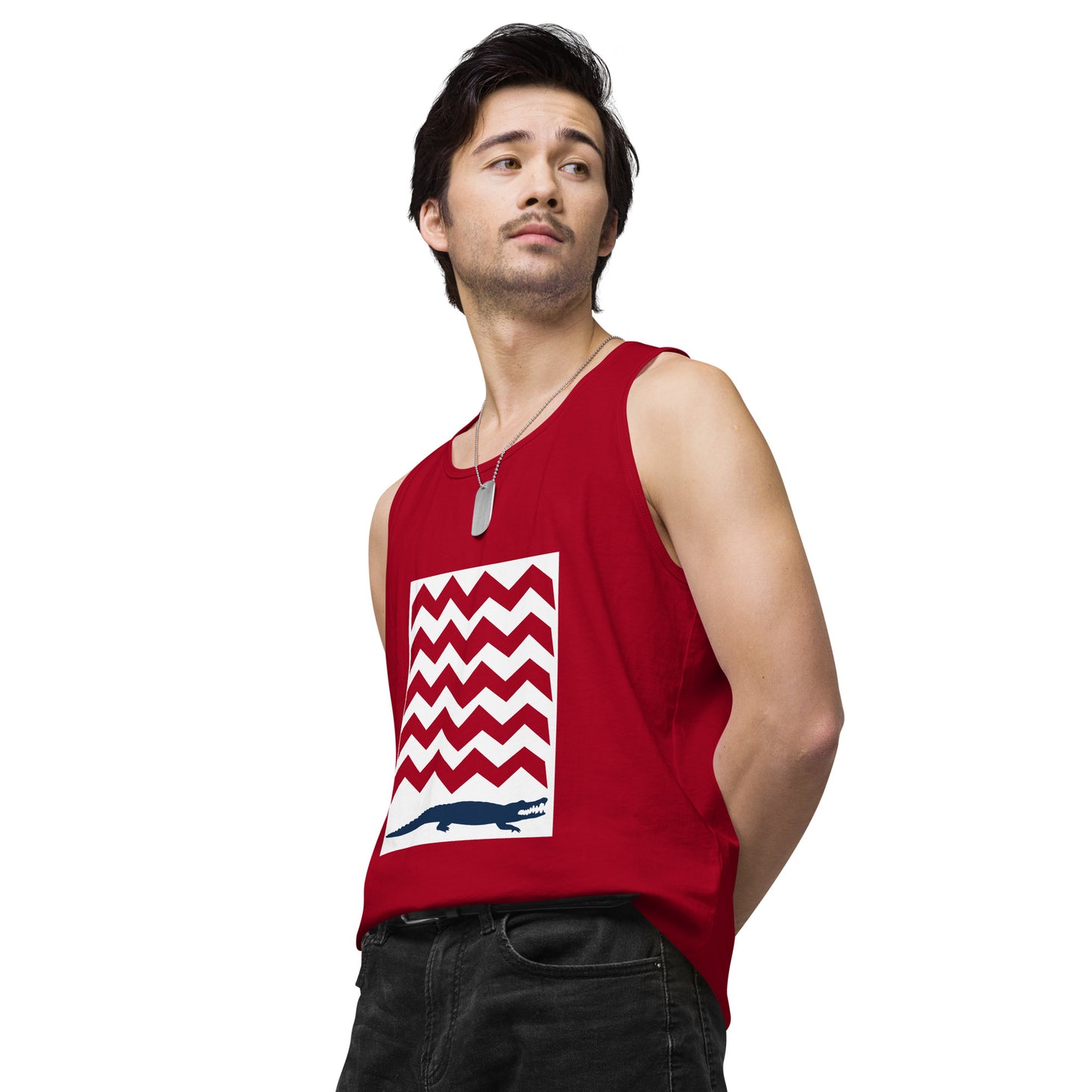 BE PATIENT Premium Tank Top (Red) - SOULSKY
