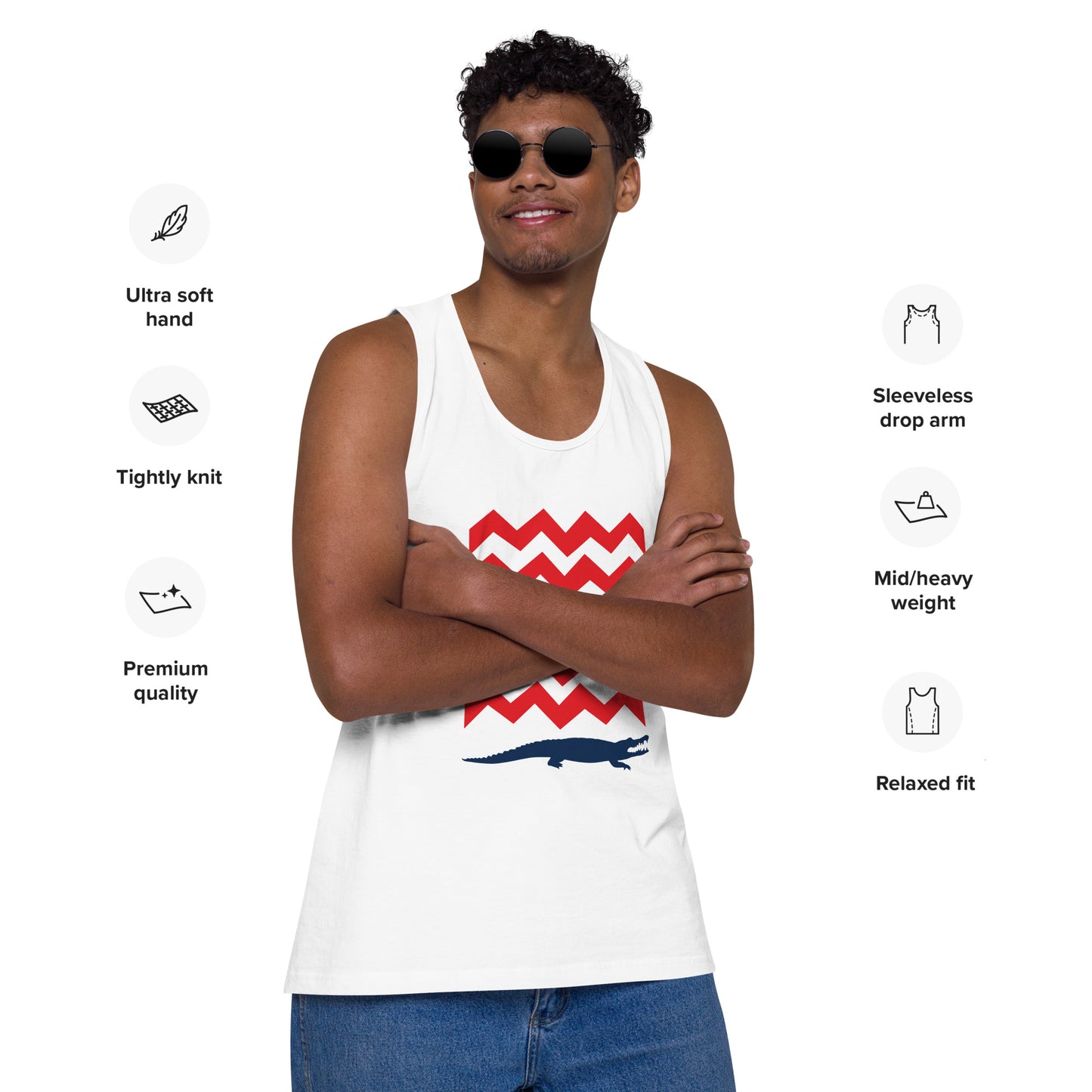 BE PATIENT Premium Tank Top (White)
