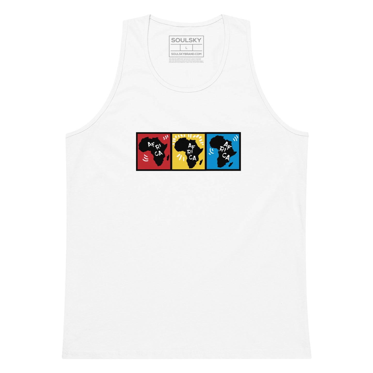 AFRICA PRIMARY Premium Tank Top (White)