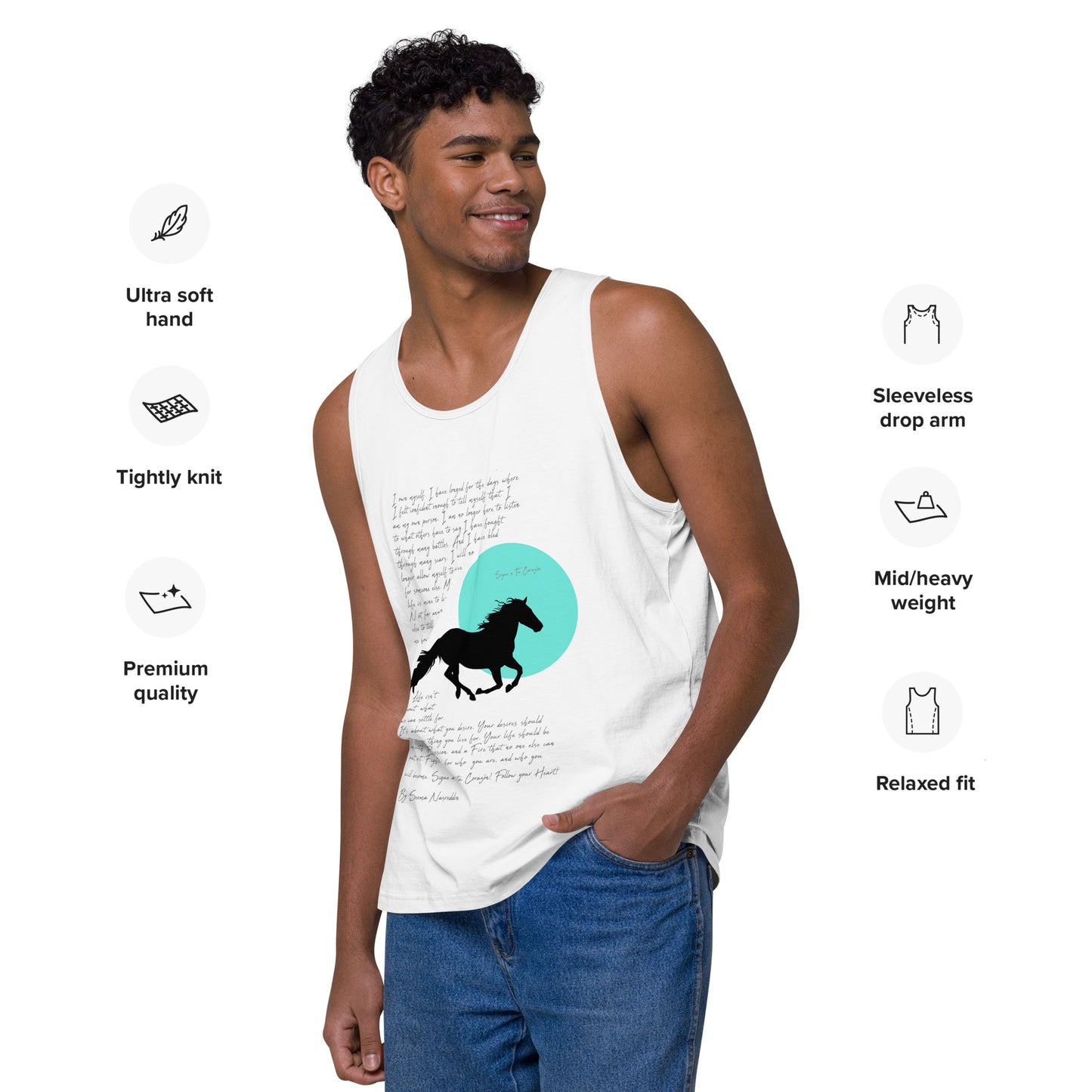 SIGUE A TU CORAZON (Follow Your Heart) Premium Tank Top