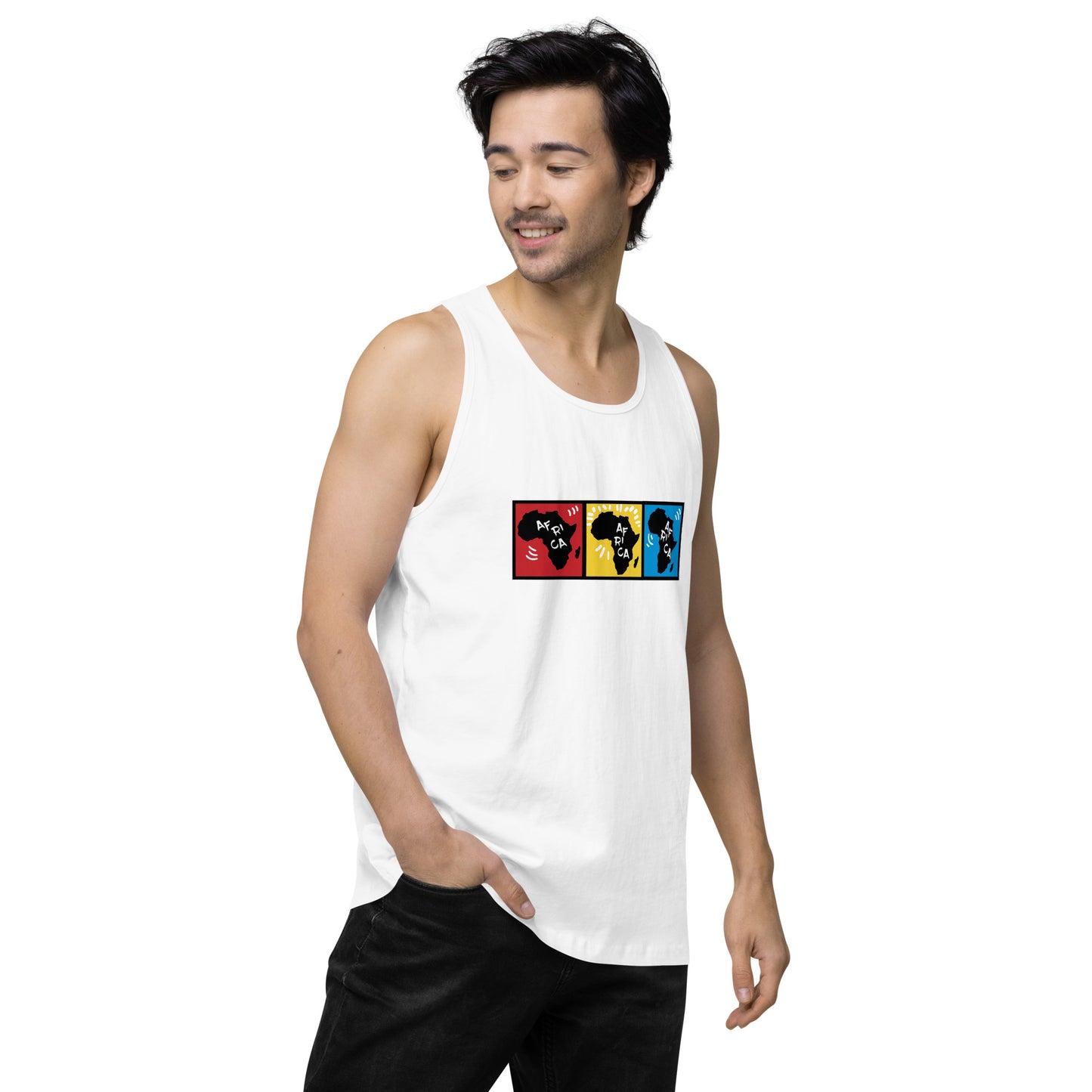 AFRICA PRIMARY Premium Tank Top (White)