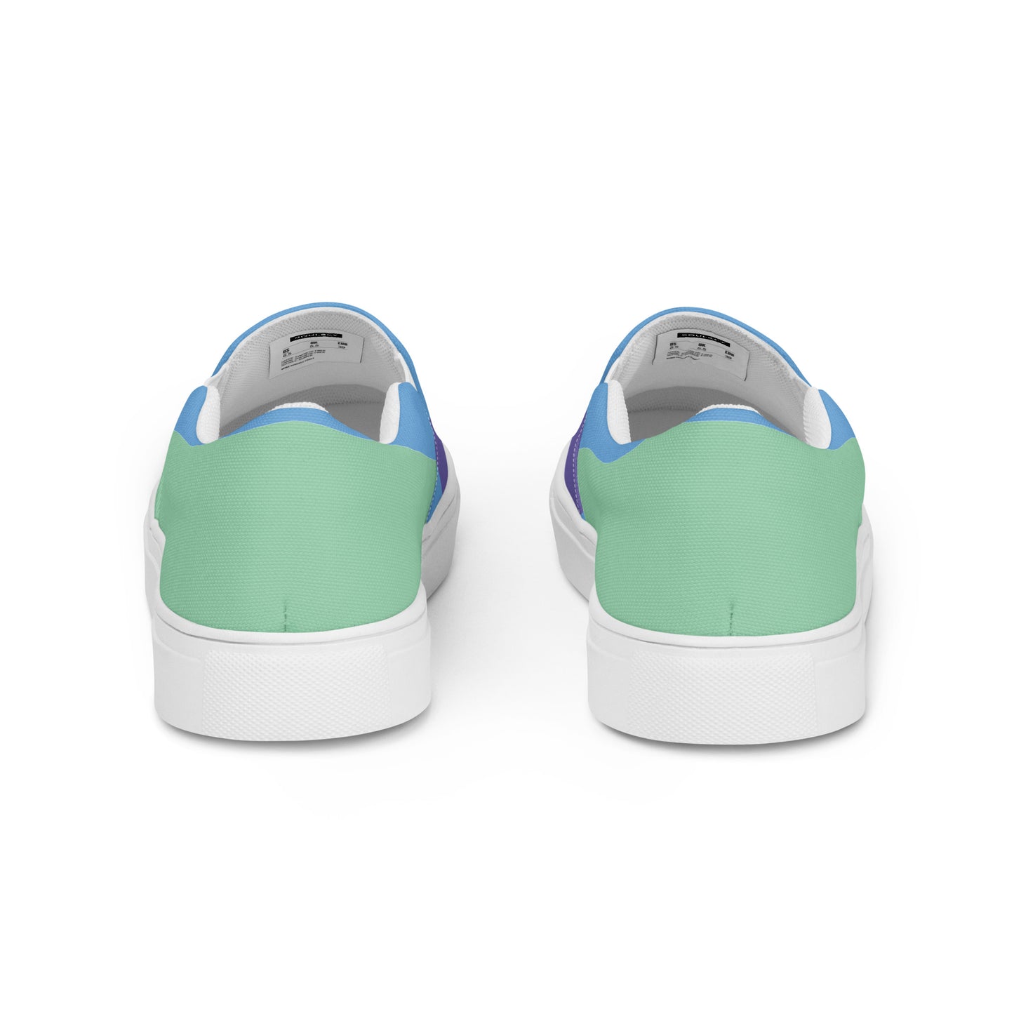 TRIUMPH Men’s Slip-On Canvas Shoes (Purple, Light Blue, Aqua Green)