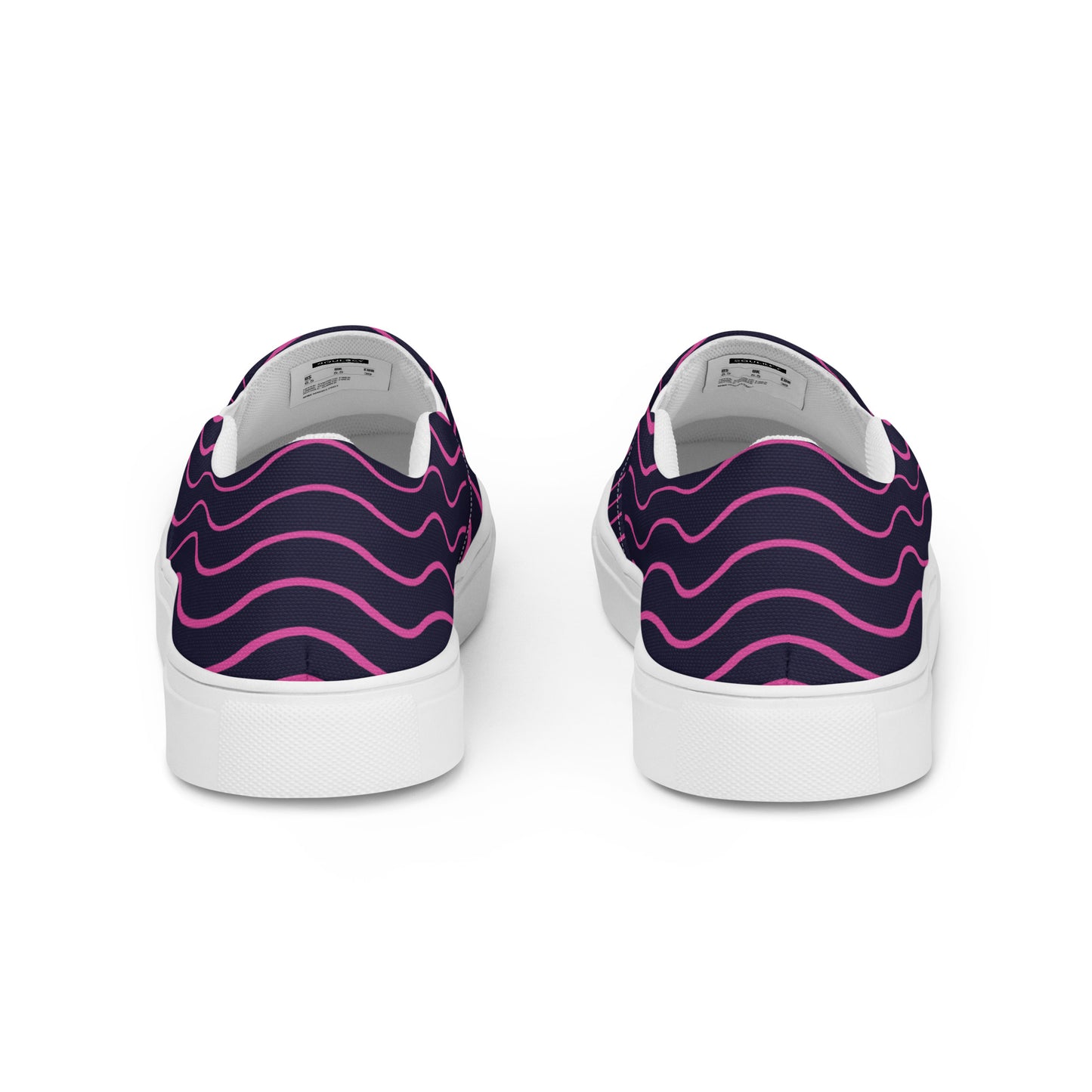 BE LIKE WATER Men’s Slip-On Canvas Shoes (Pink Lines)