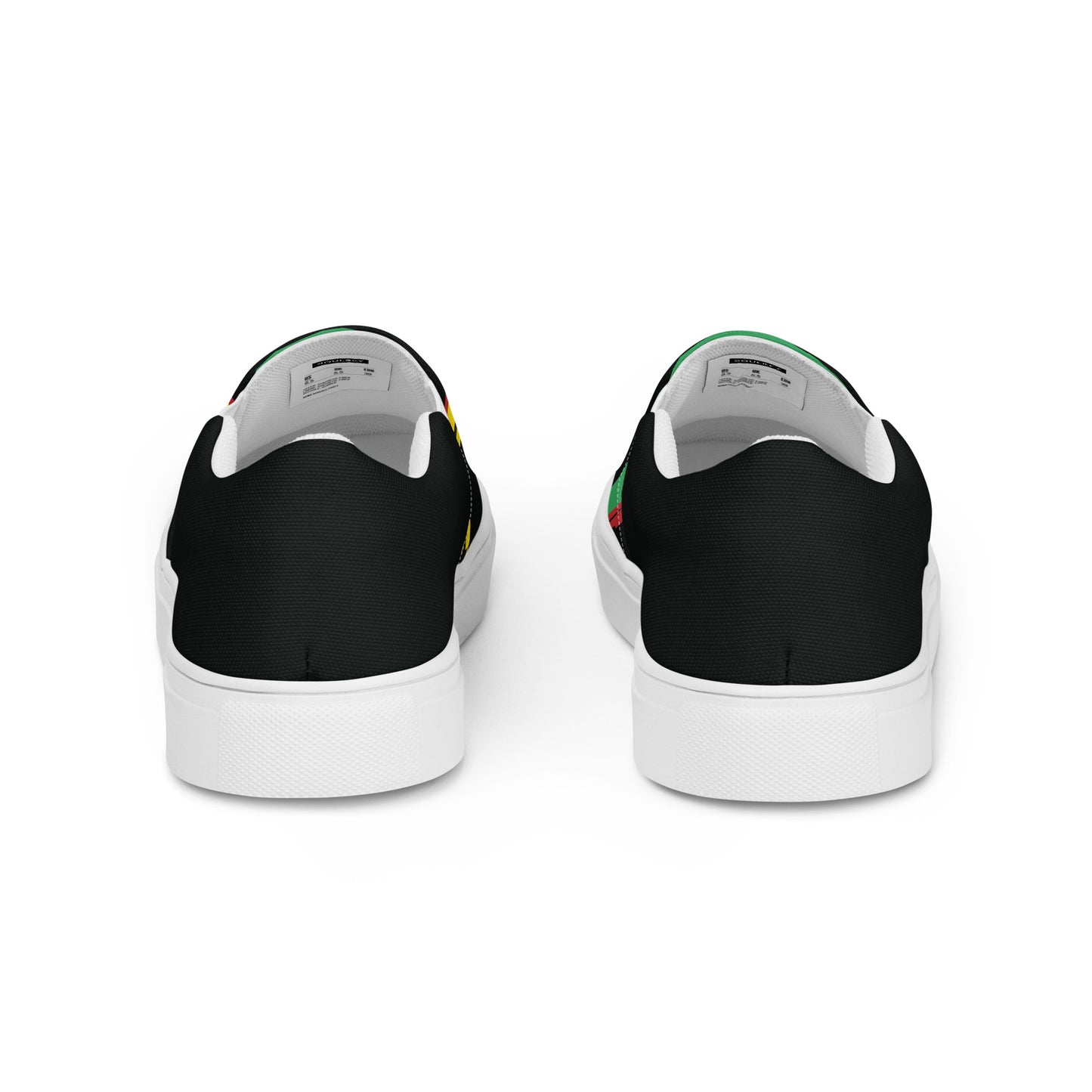 AFRICA STRIPES Men’s Slip-On Canvas Shoes (Black)